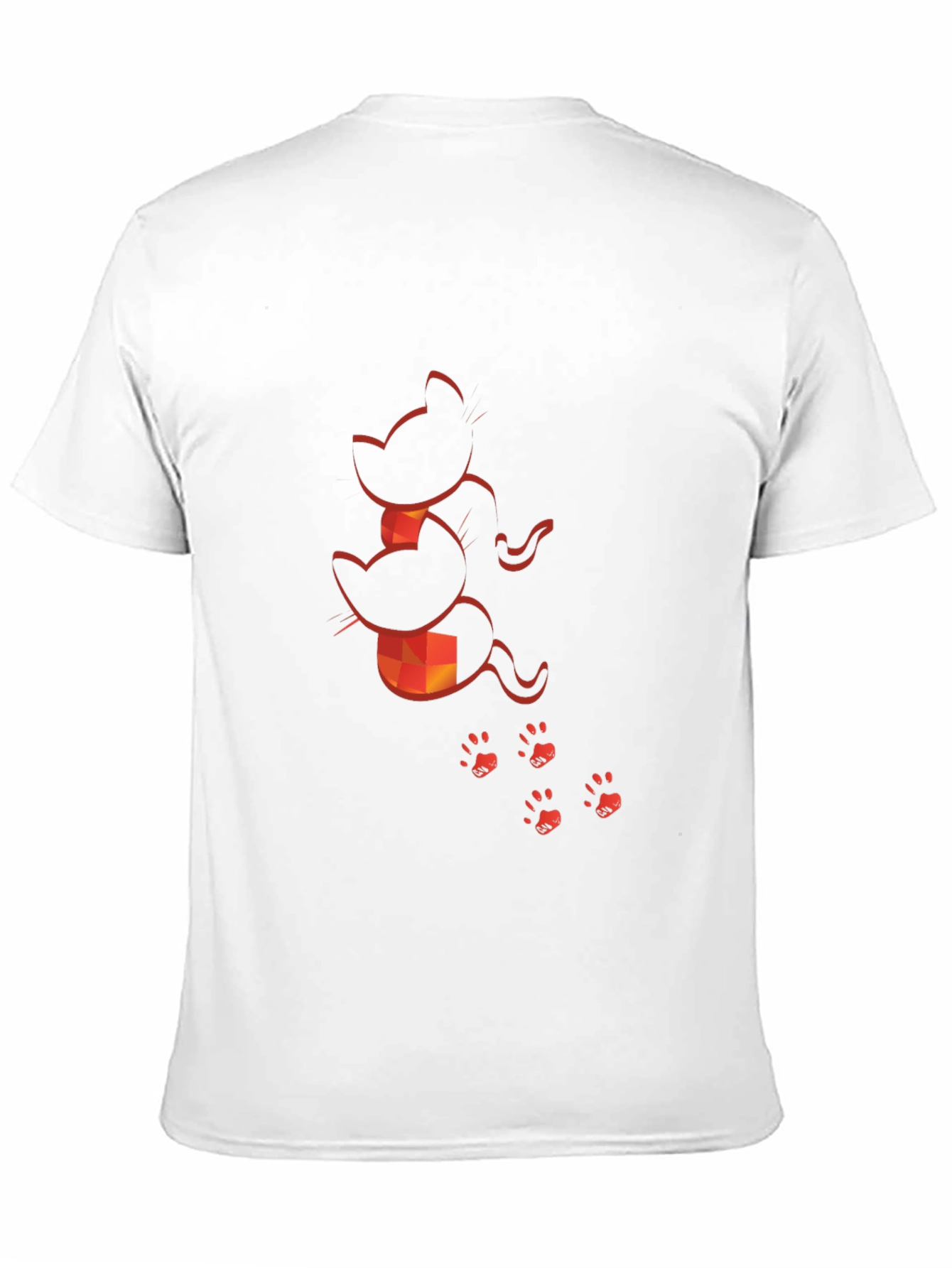 Cat Silhouette Graphic Print Tee