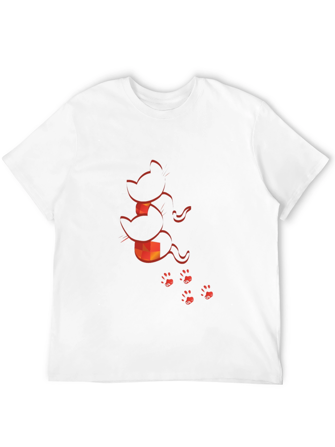 Cat Silhouette Graphic Print Tee