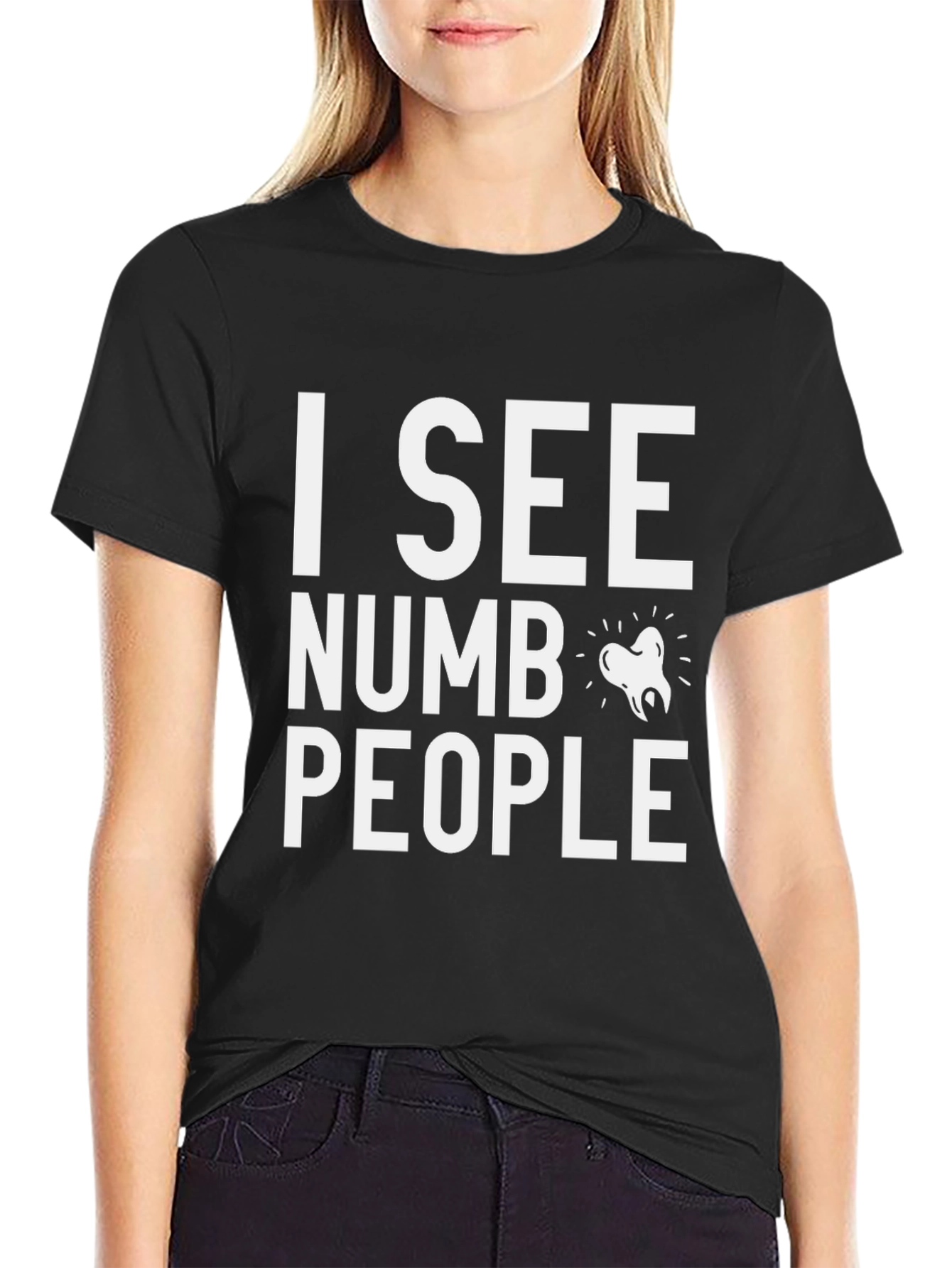 I See Numb People Dentist T-Shirt Funny Dental Tee
