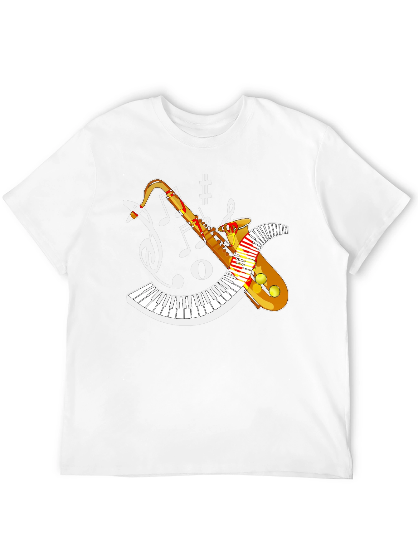 Saxophone Music T-Shirt - Jazz Band Design