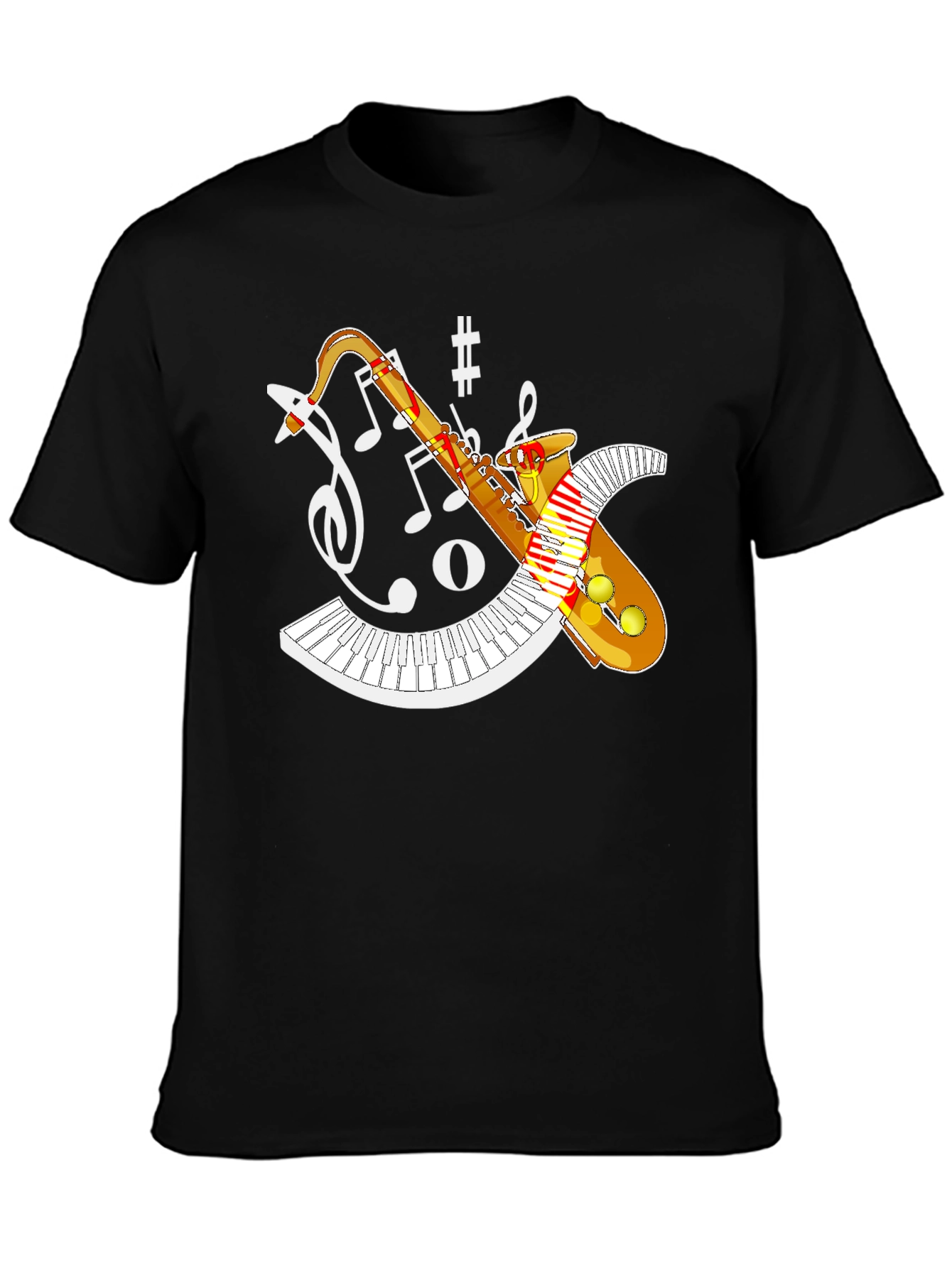 Saxophone Music T-Shirt - Jazz Band Design
