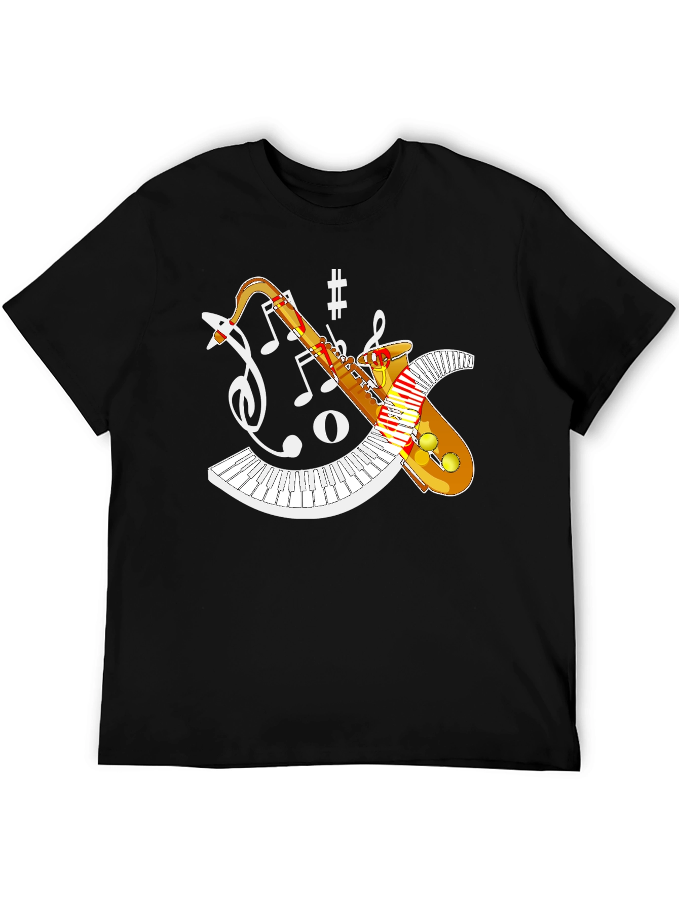 Saxophone Music T-Shirt - Jazz Band Design