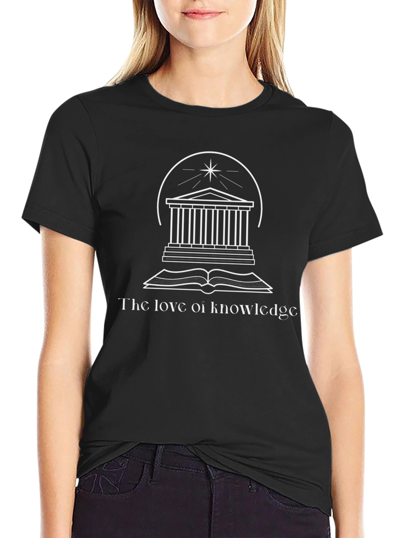 Love of Knowledge Graphic Tee - Black Cotton T-Shirt