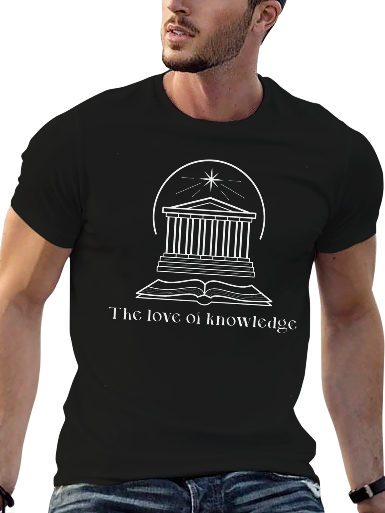 Love of Knowledge Graphic Tee - Black Cotton T-Shirt