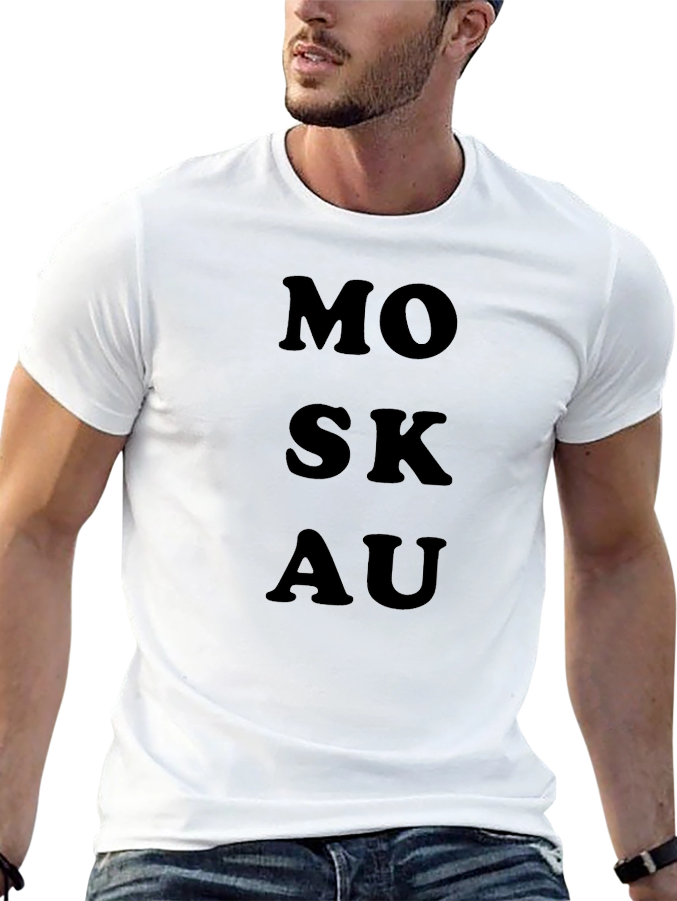 MOSKAU Graphic Tee - Stylish Black T-Shirt