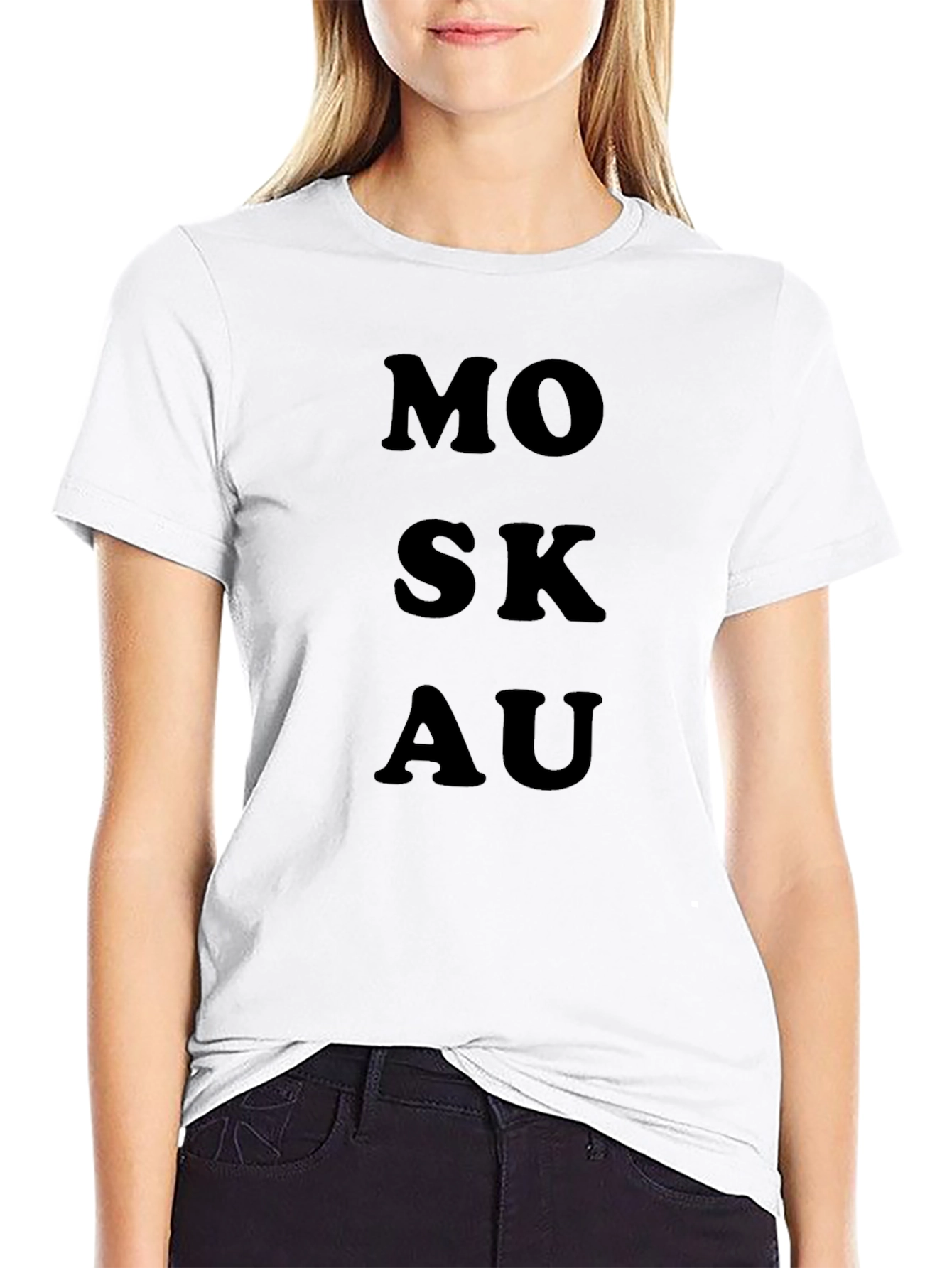 MOSKAU Graphic Tee - Stylish Black T-Shirt