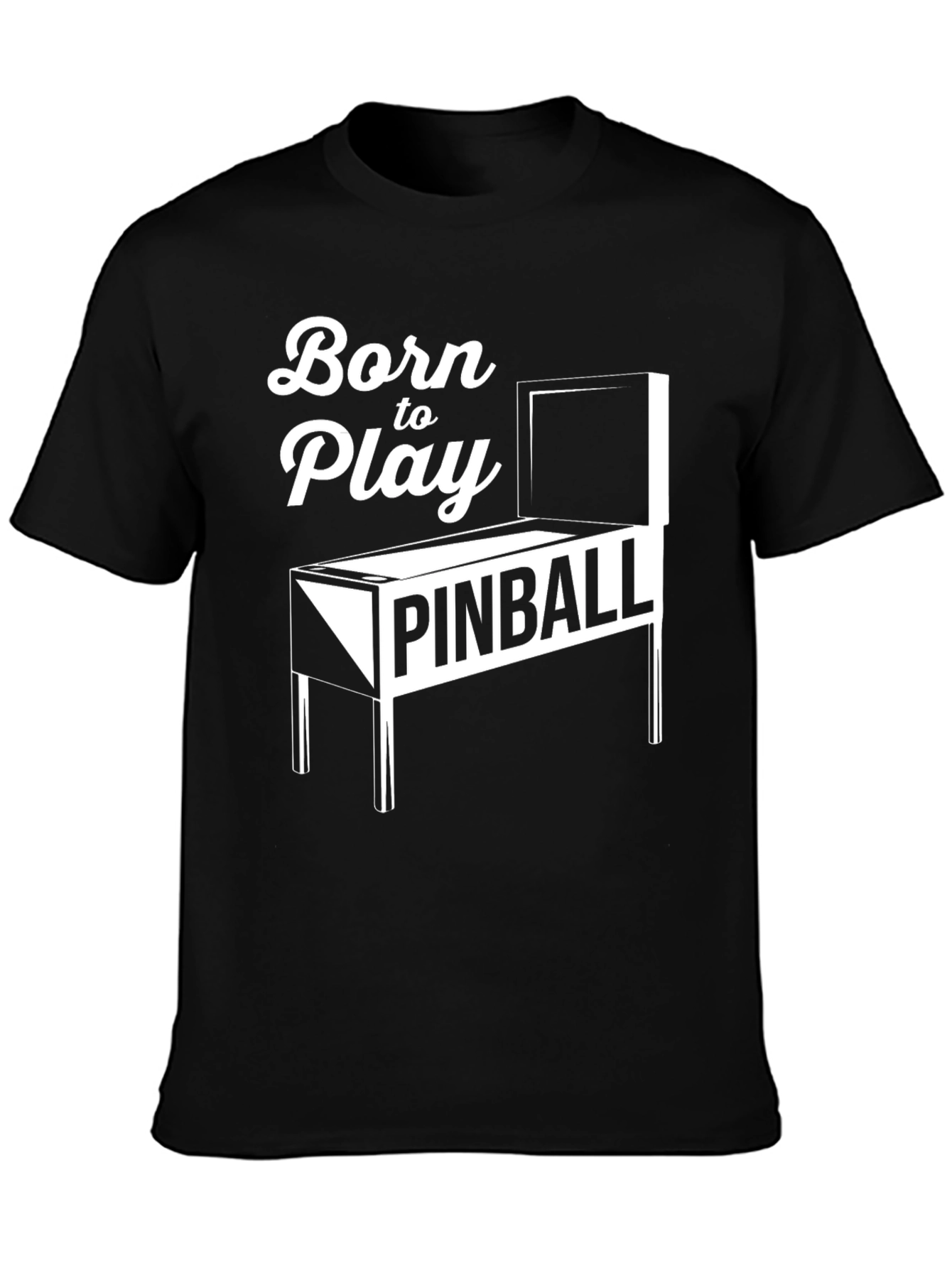 Born to Play Pinball Black Graphic Tee