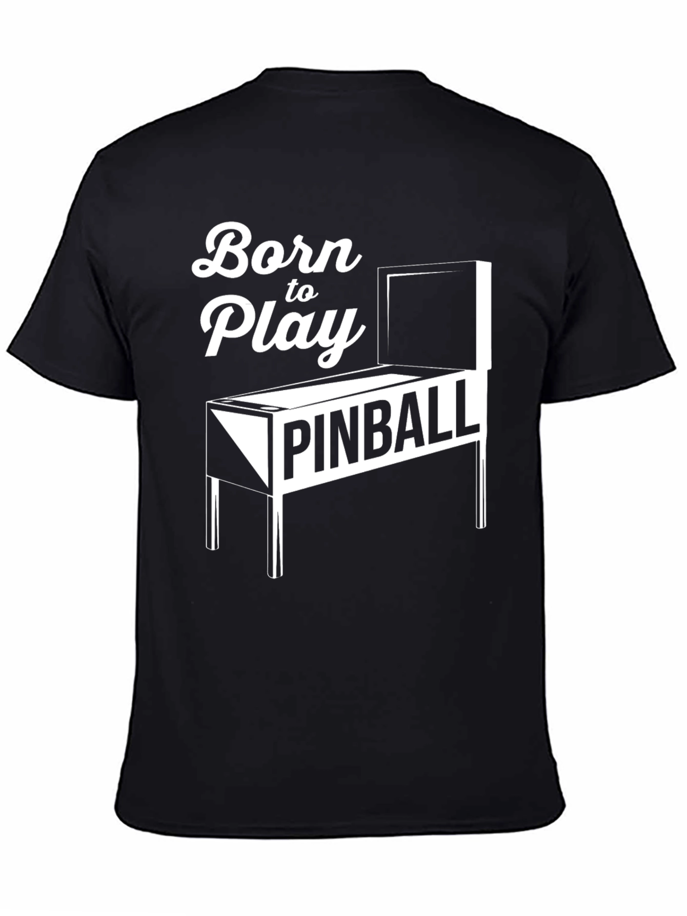 Born to Play Pinball Black Graphic Tee