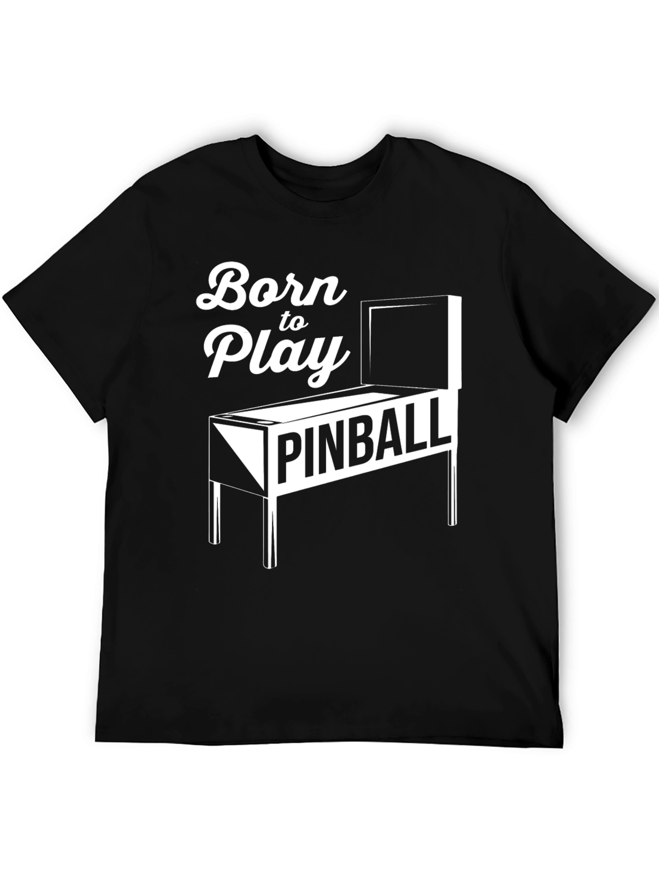 Born to Play Pinball Black Graphic Tee