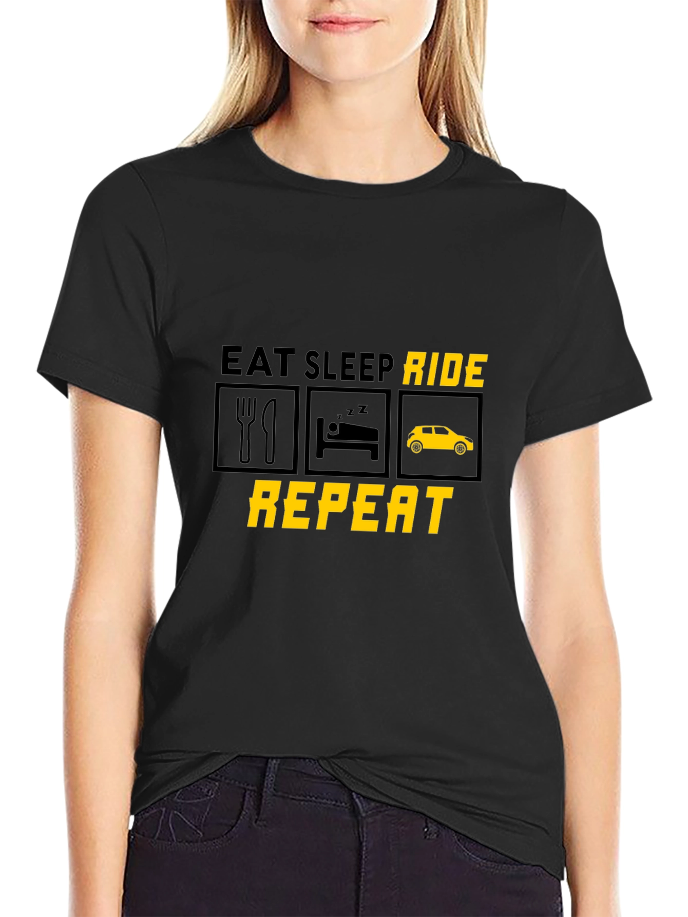 Eat Sleep Ride Repeat Graphic Tee