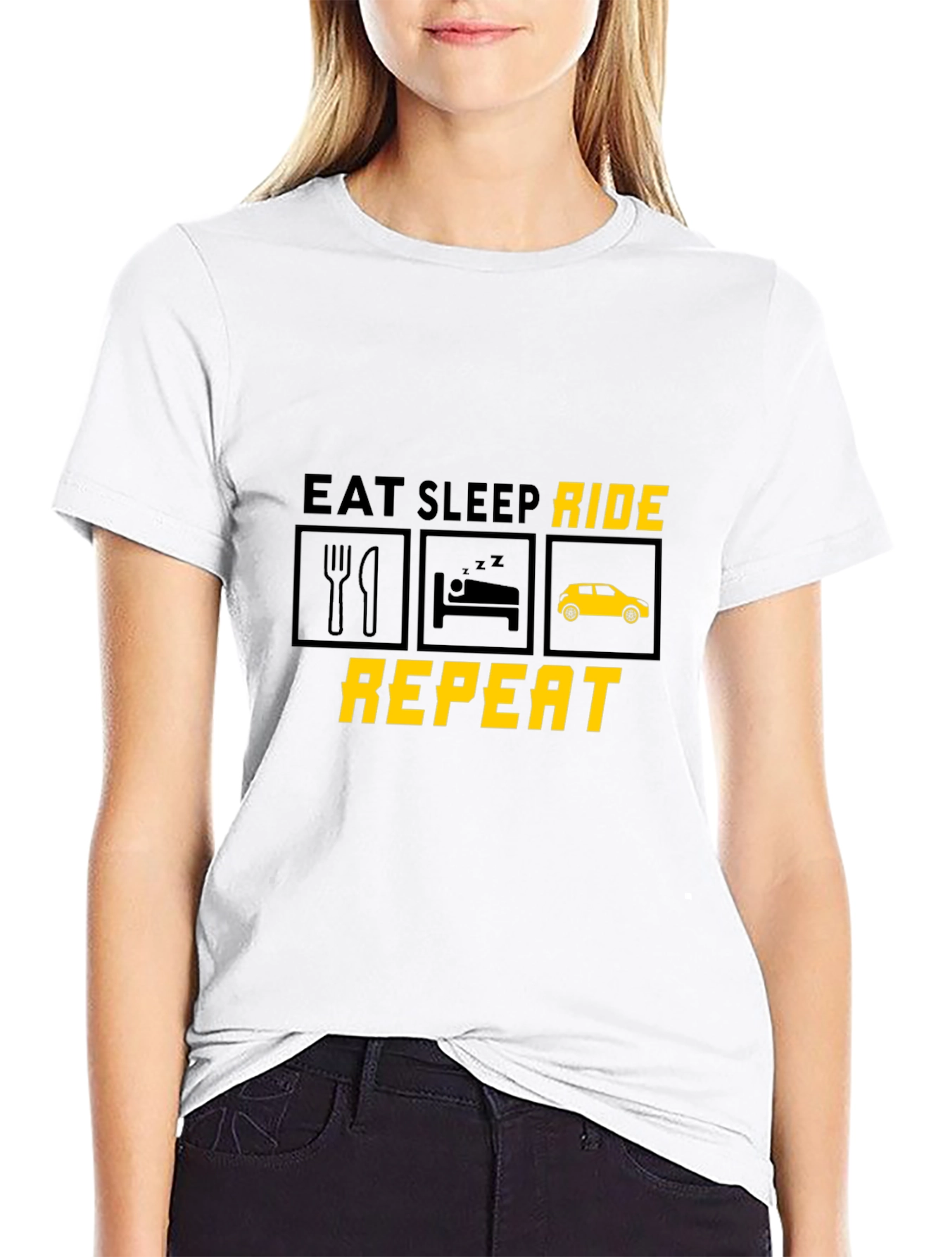 Eat Sleep Ride Repeat Graphic Tee
