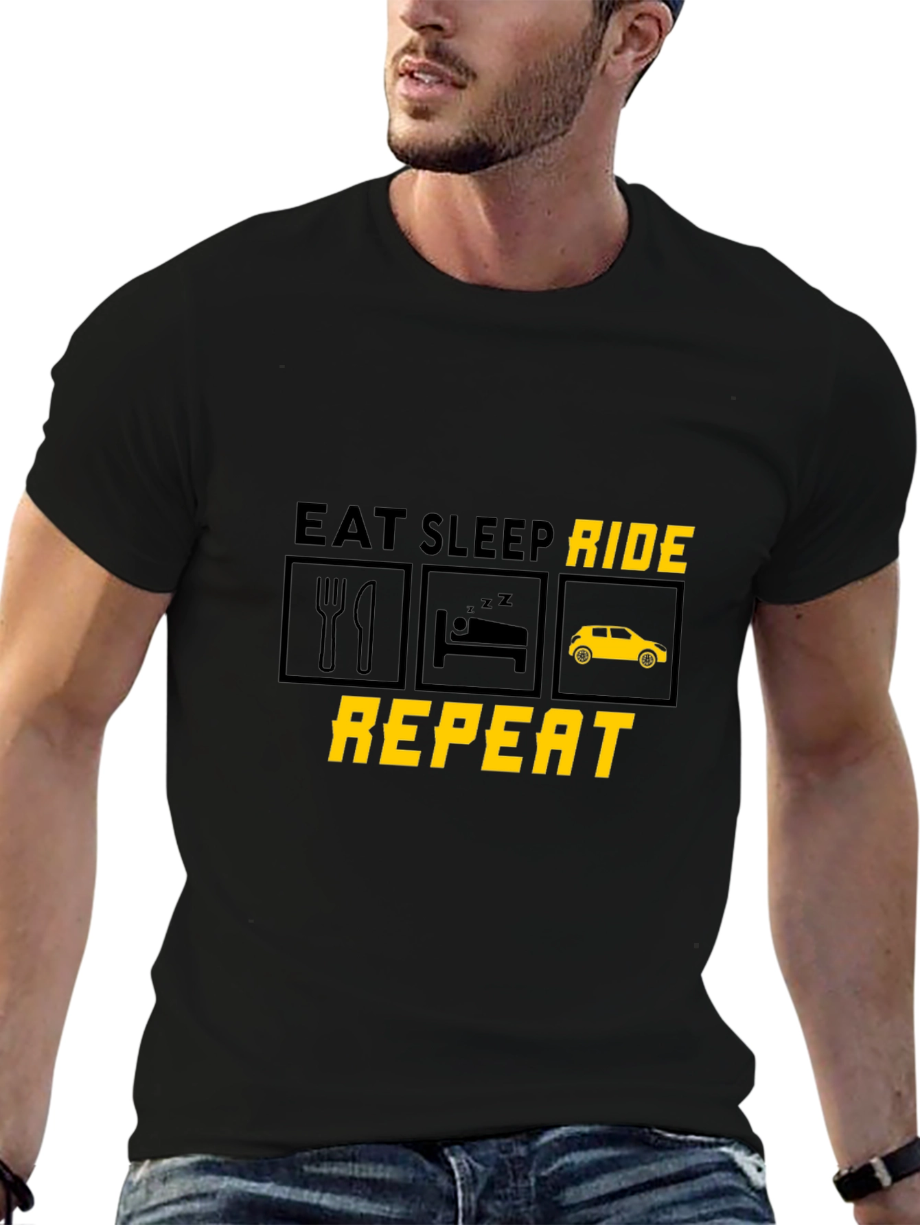 Eat Sleep Ride Repeat Graphic Tee