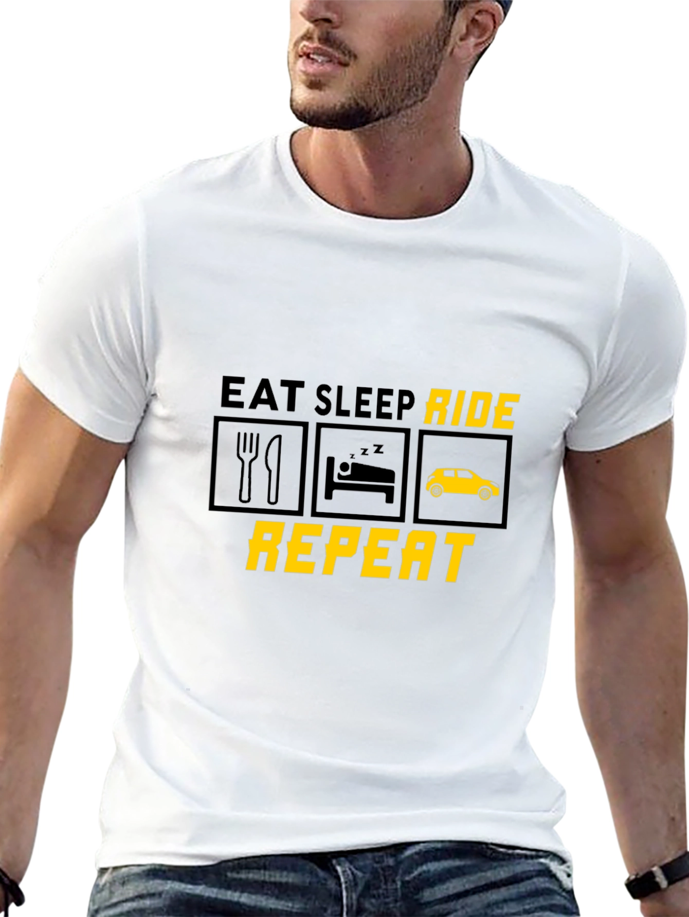 Eat Sleep Ride Repeat Graphic Tee