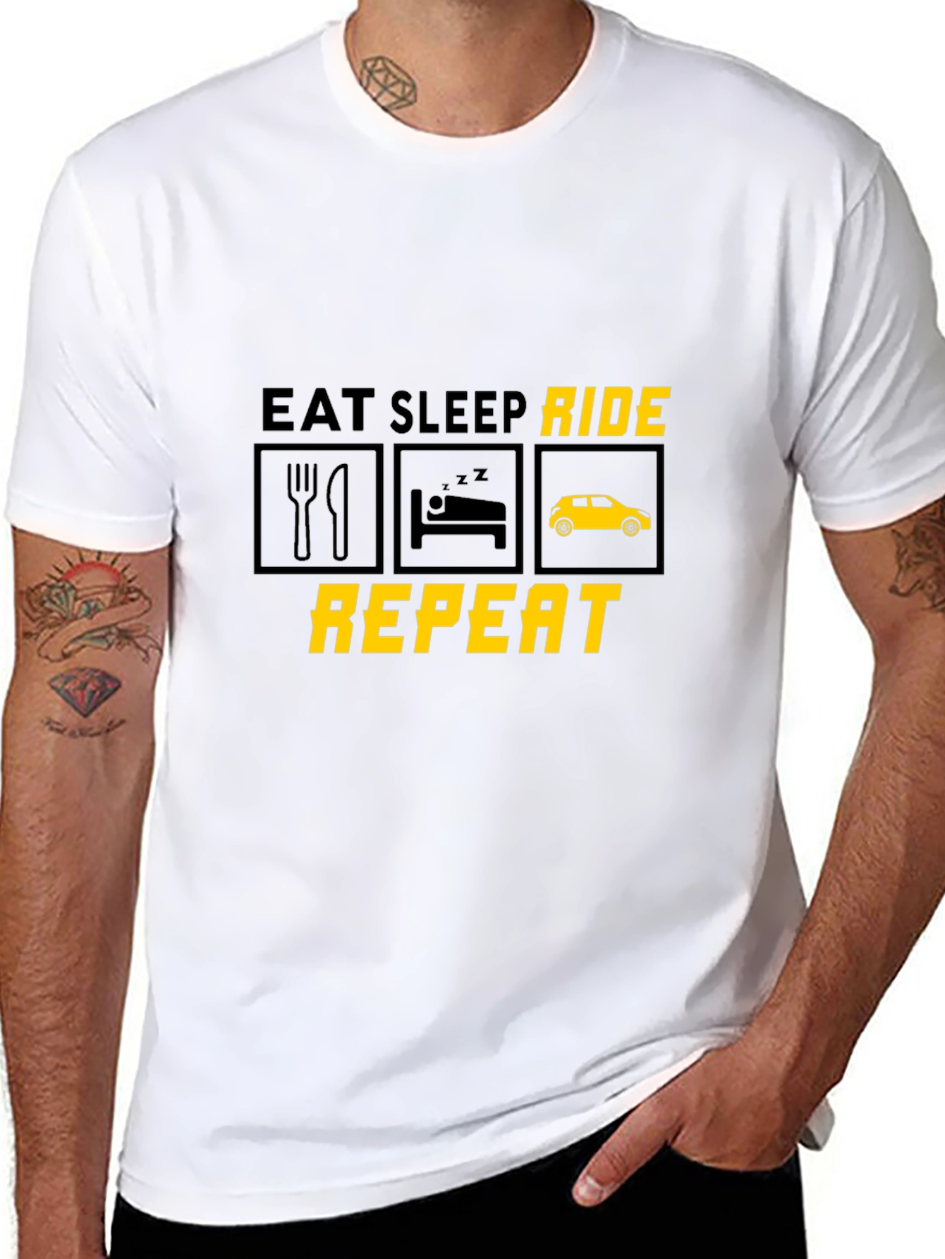 Eat Sleep Ride Repeat Graphic Tee