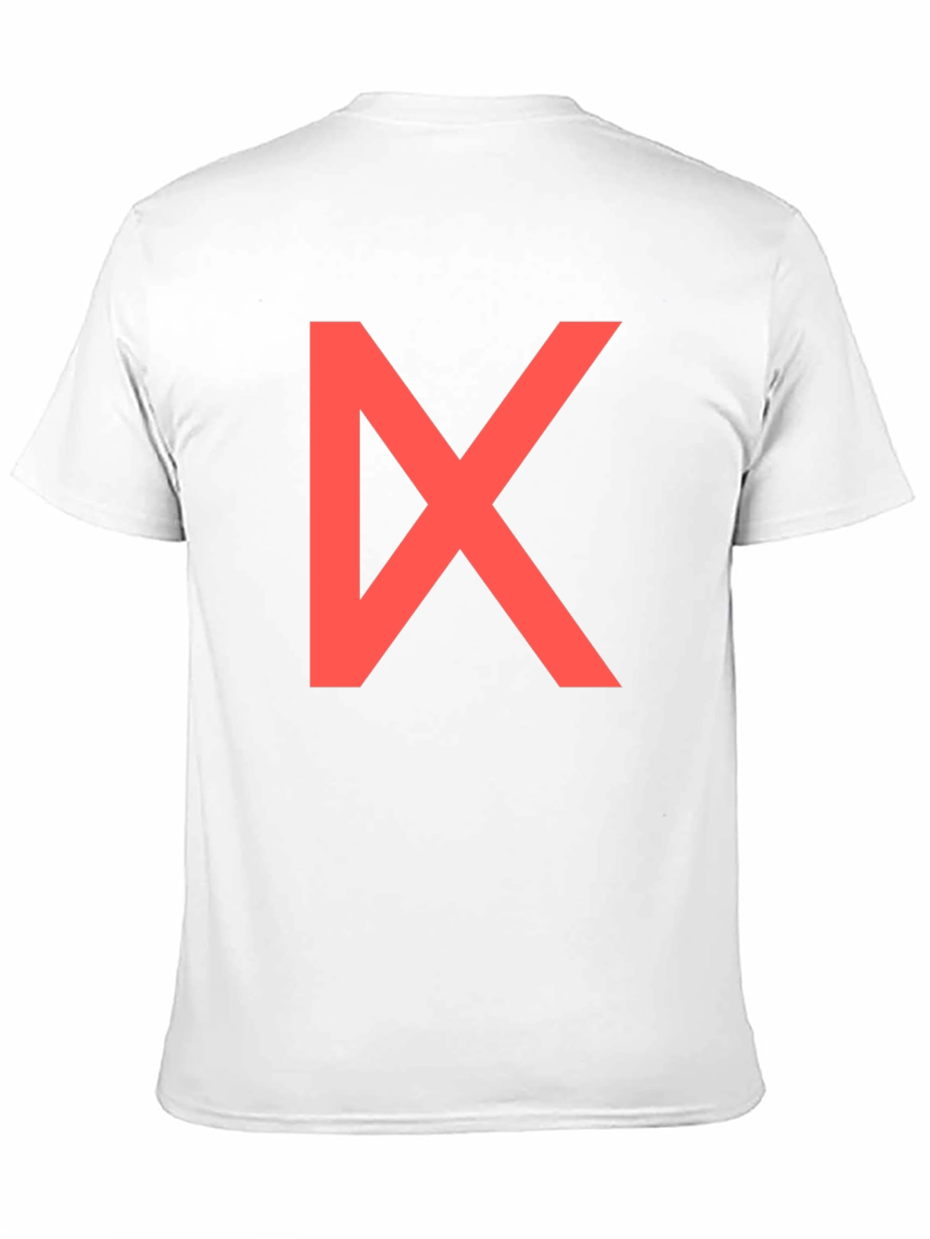 Bold Red Geometric Graphic Print Black T-Shirt