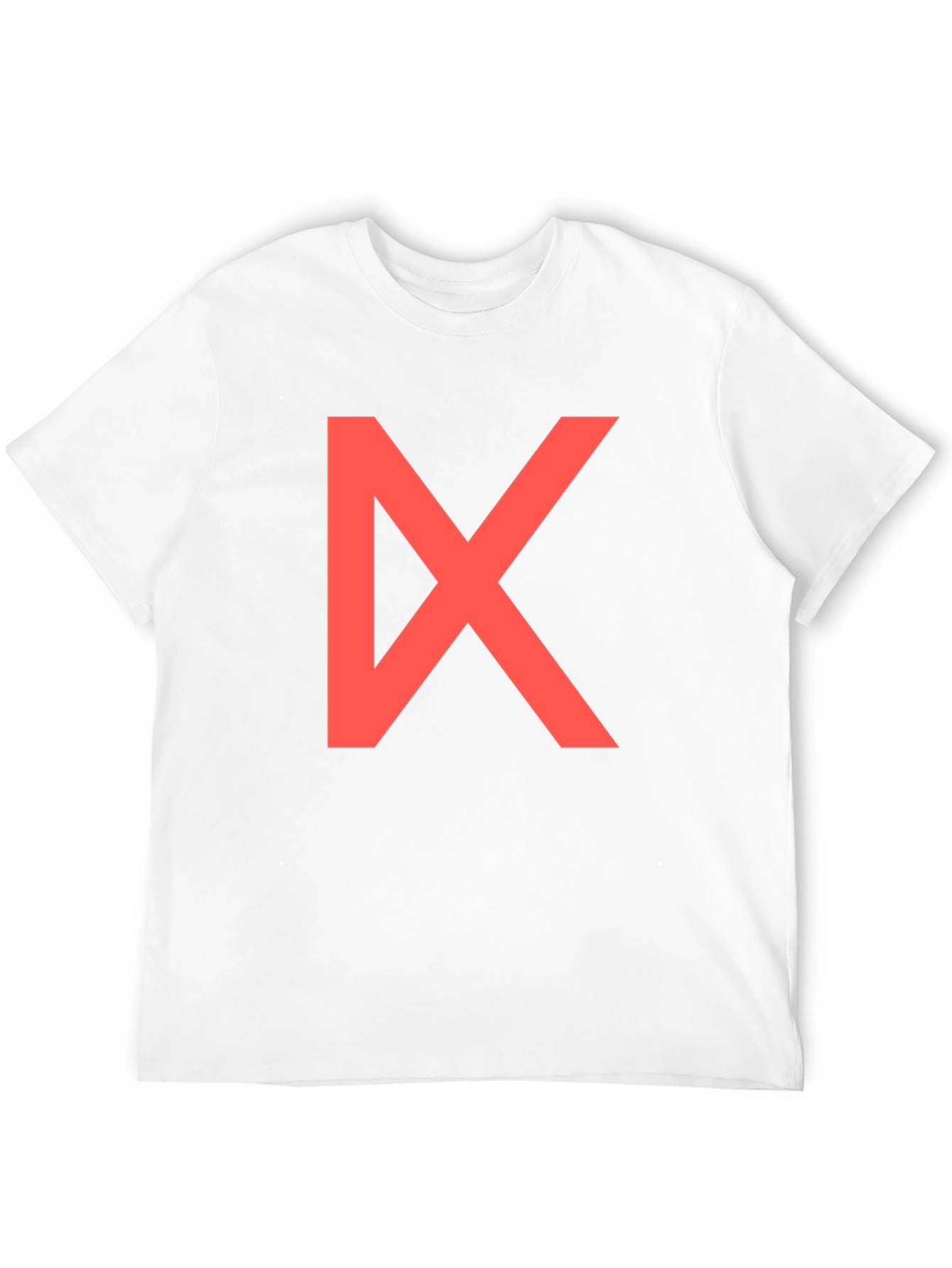 Bold Red Geometric Graphic Print Black T-Shirt