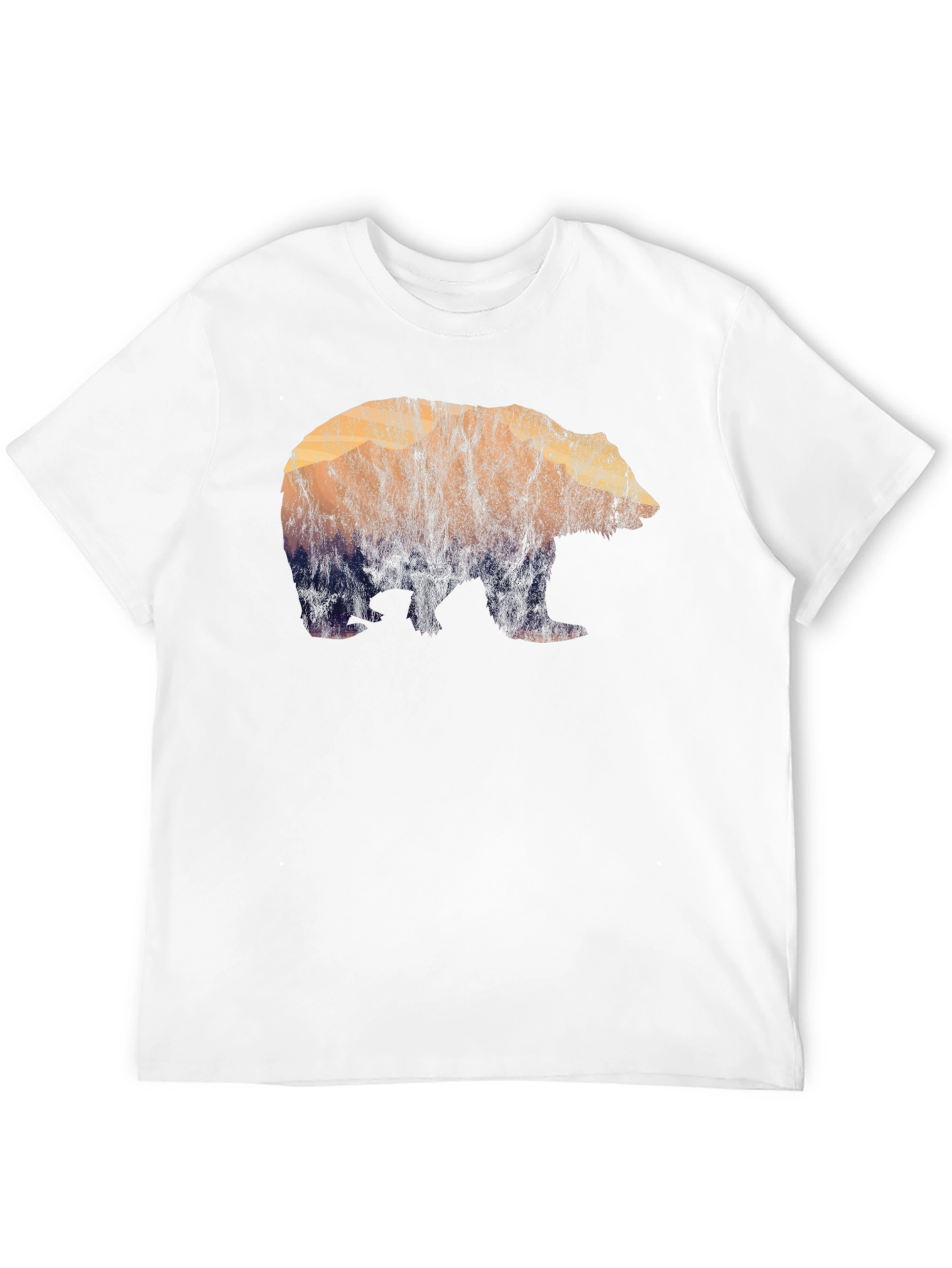 Nature Bear Graphic Tee - Black Cotton Blend