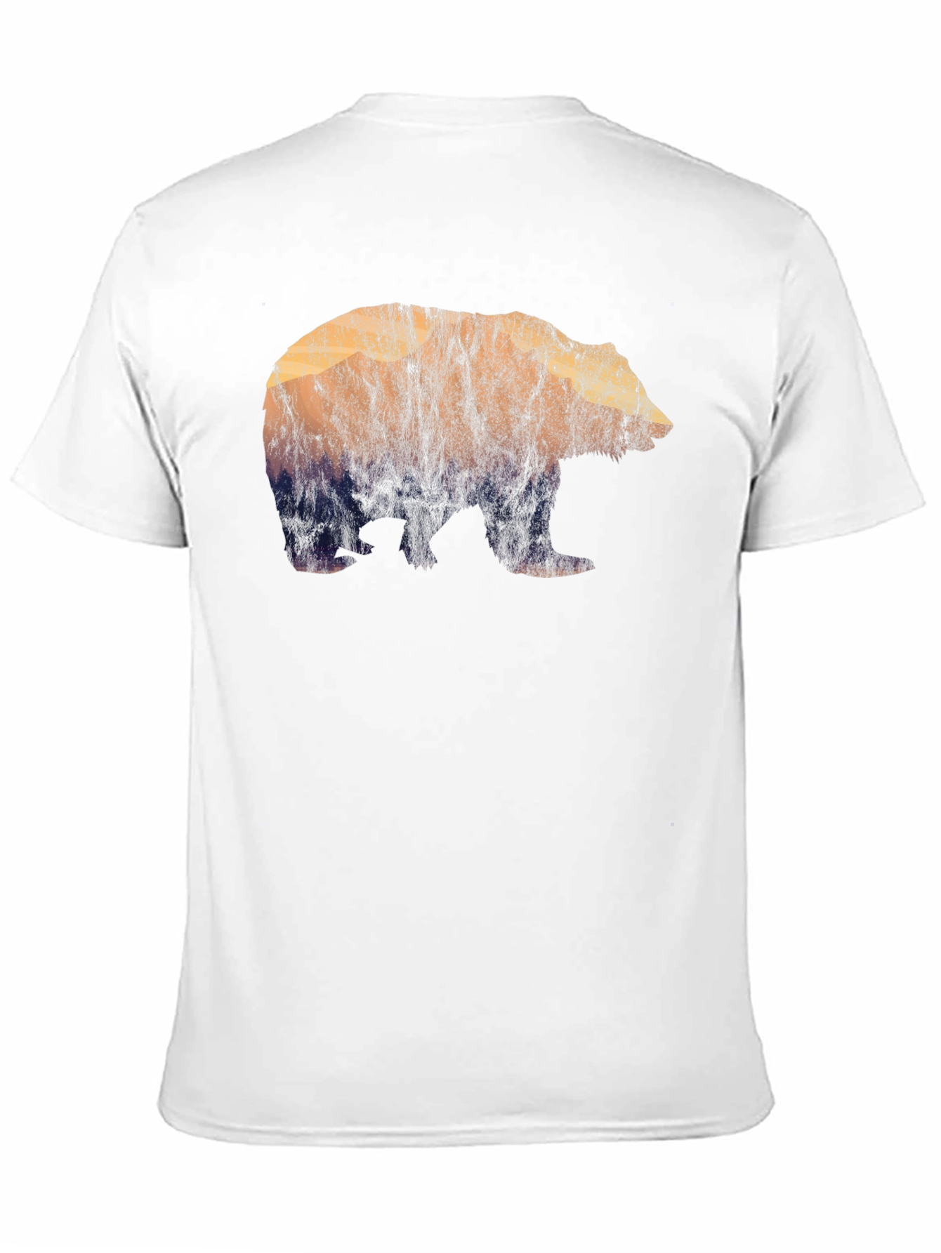 Nature Bear Graphic Tee - Black Cotton Blend
