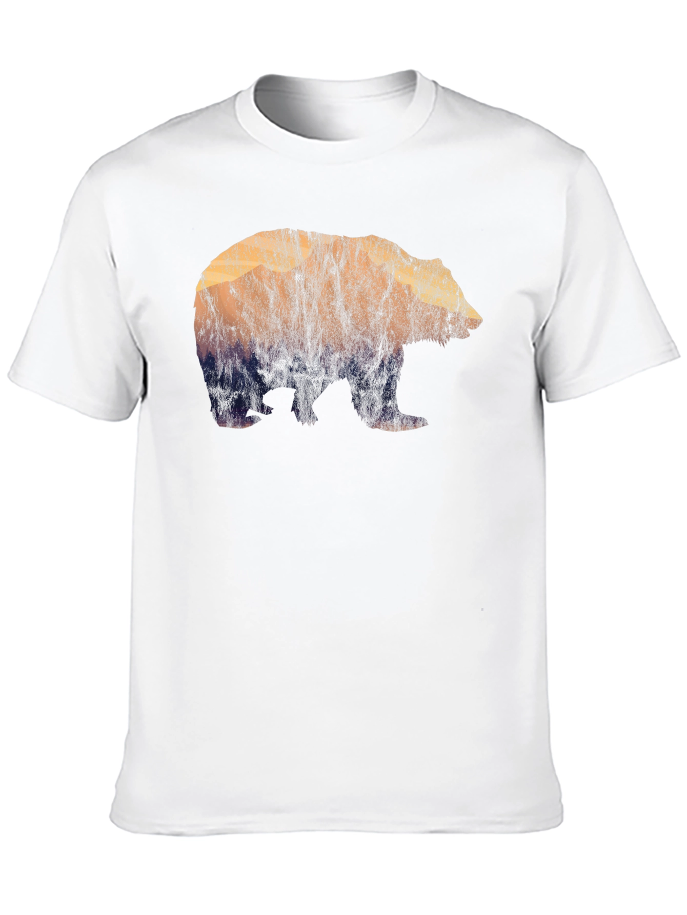 Nature Bear Graphic Tee - Black Cotton Blend