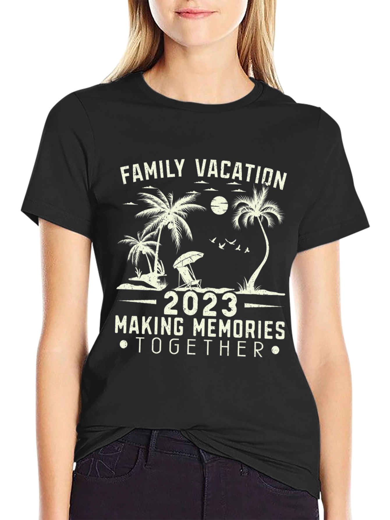 Family Vacation 2023 T-Shirt Beach Design