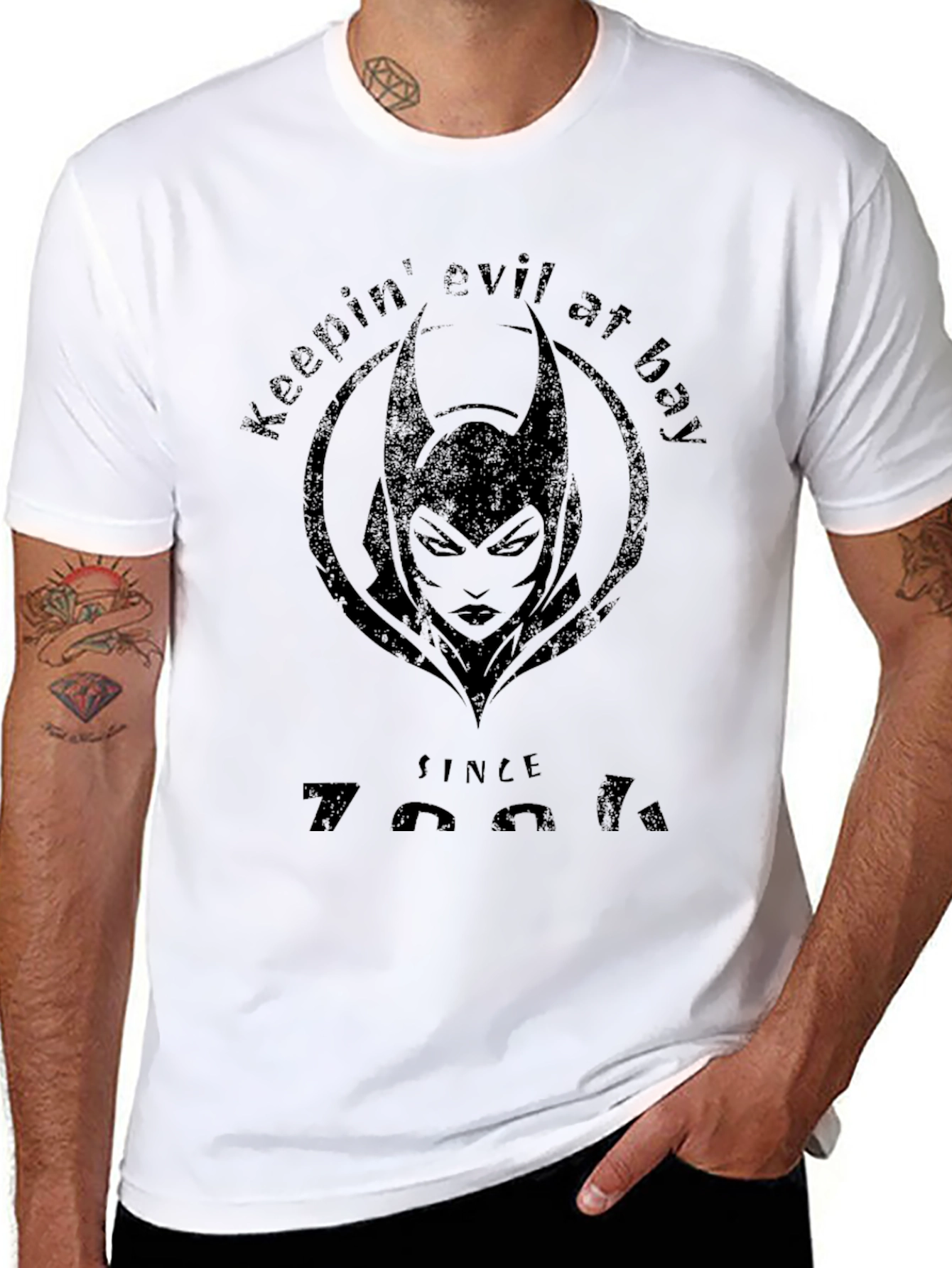 Keepin Evil at Bay T-Shirt - Dark Graphic Tee