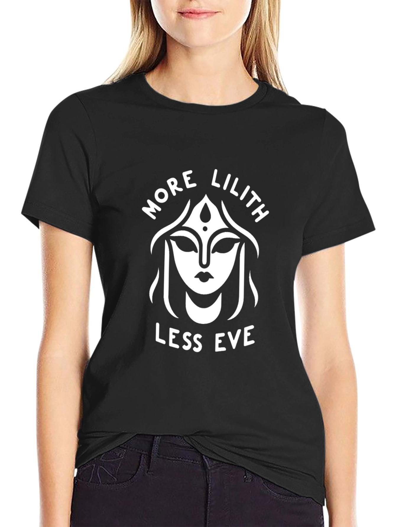 More Lilith Less Eve Graphic Tee - Black