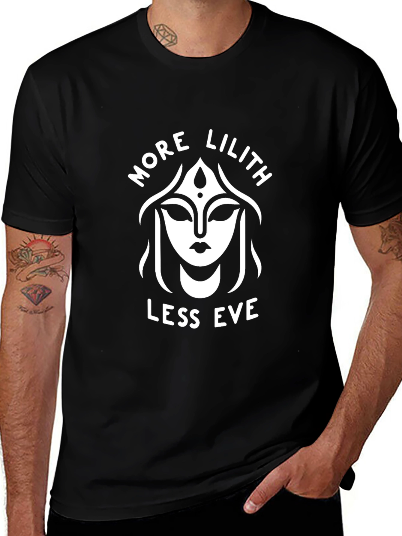 More Lilith Less Eve Graphic Tee - Black