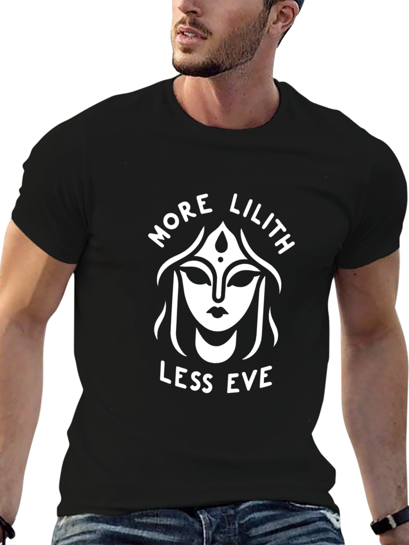 More Lilith Less Eve Graphic Tee - Black