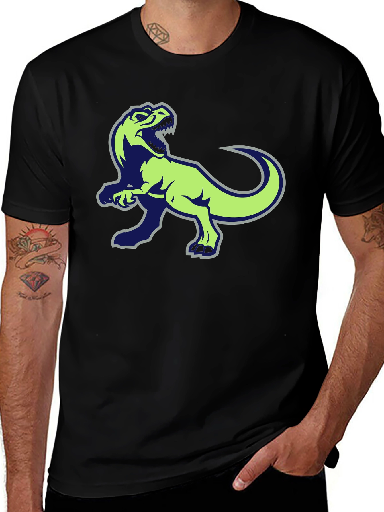 Dinosaur Graphic Black T-Shirt