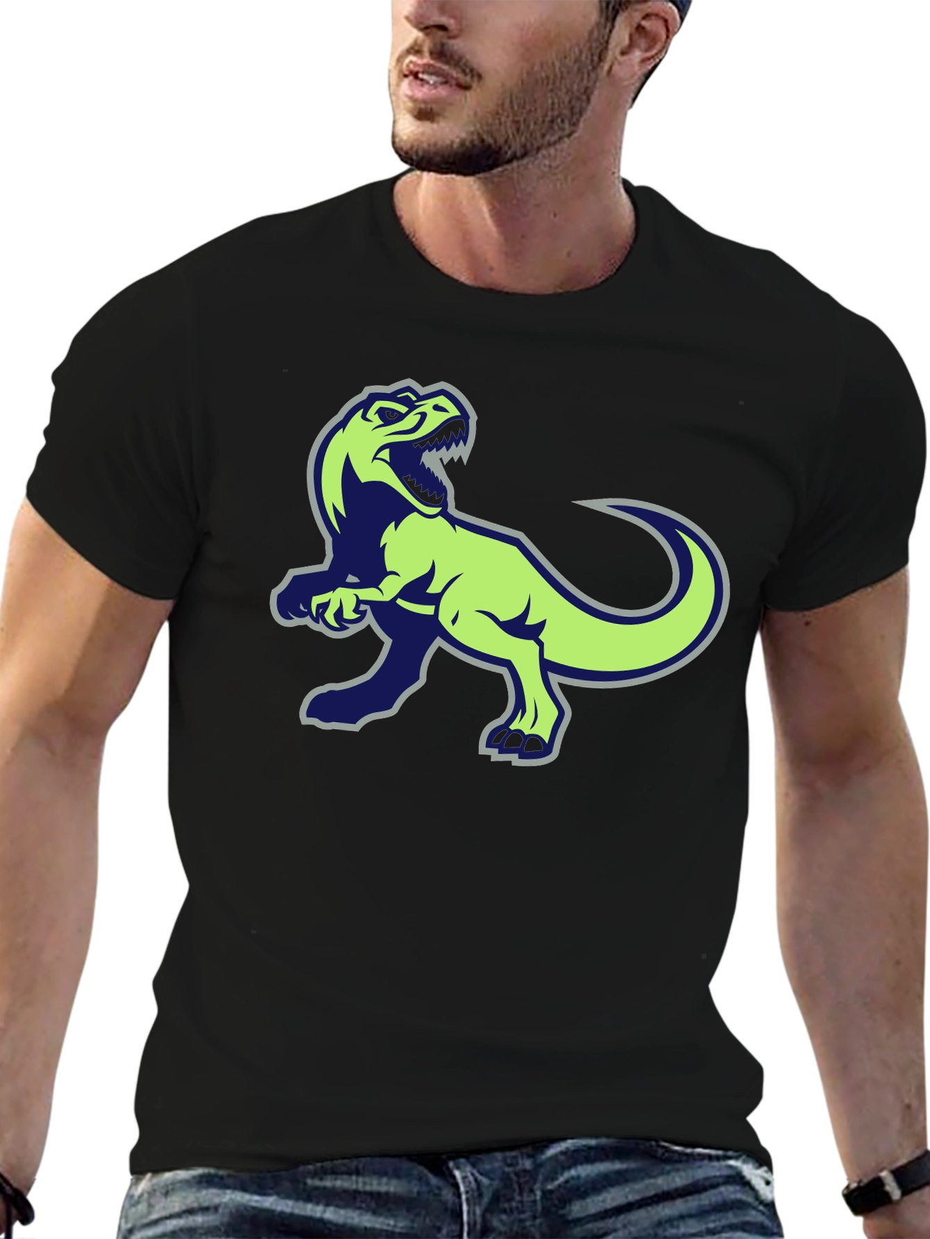 Dinosaur Graphic Black T-Shirt