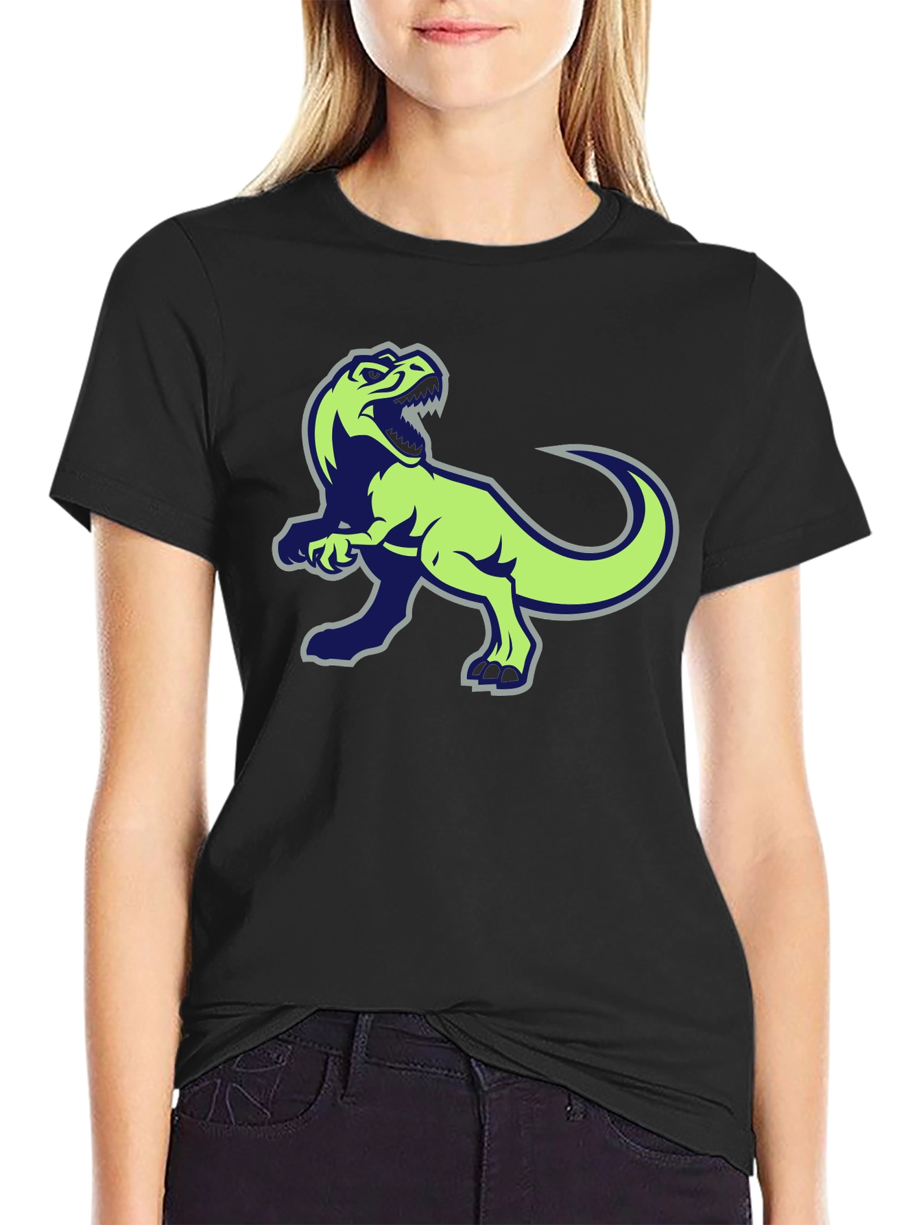 Dinosaur Graphic Black T-Shirt