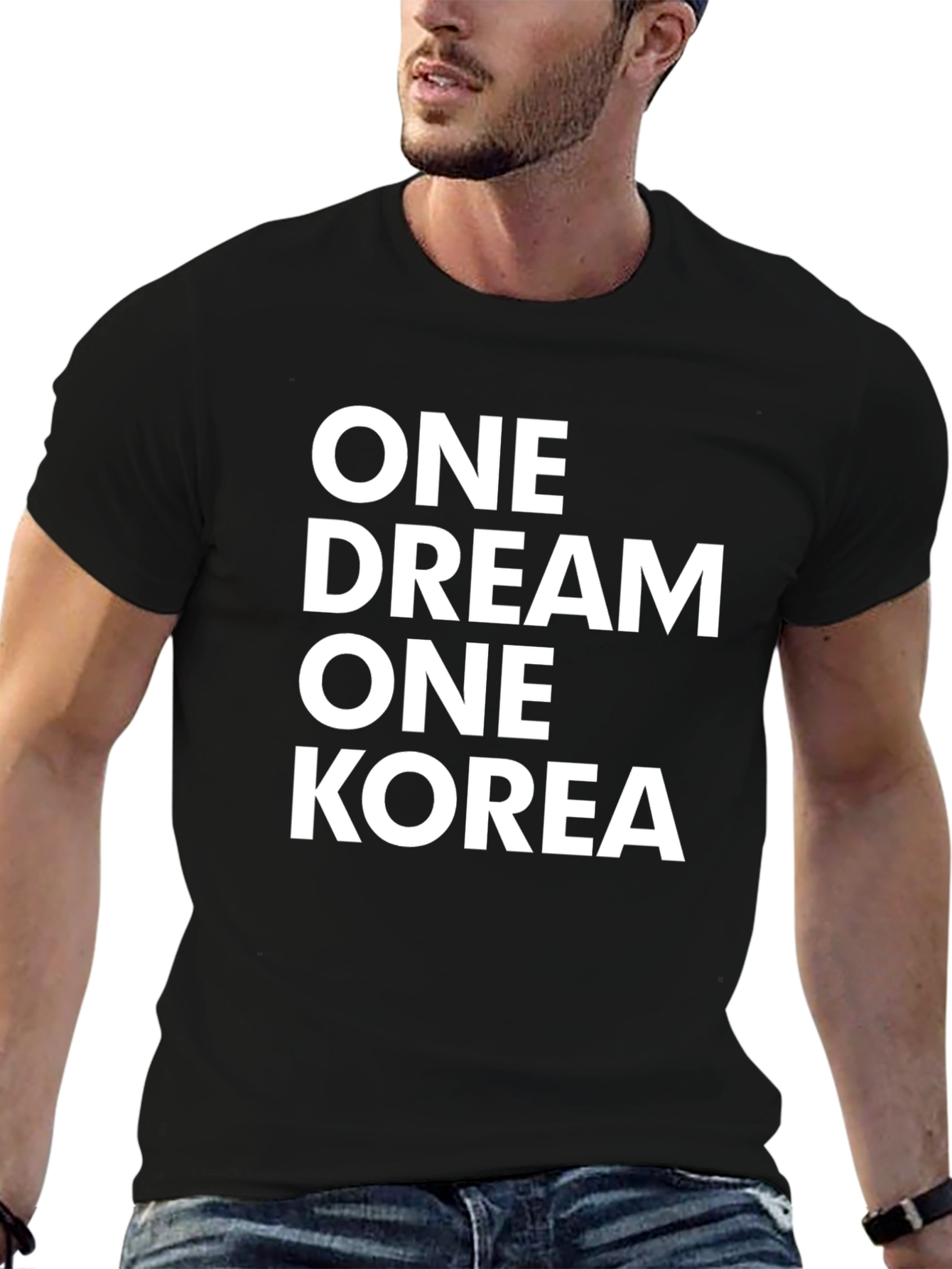 One Dream One Korea Black Graphic Tee