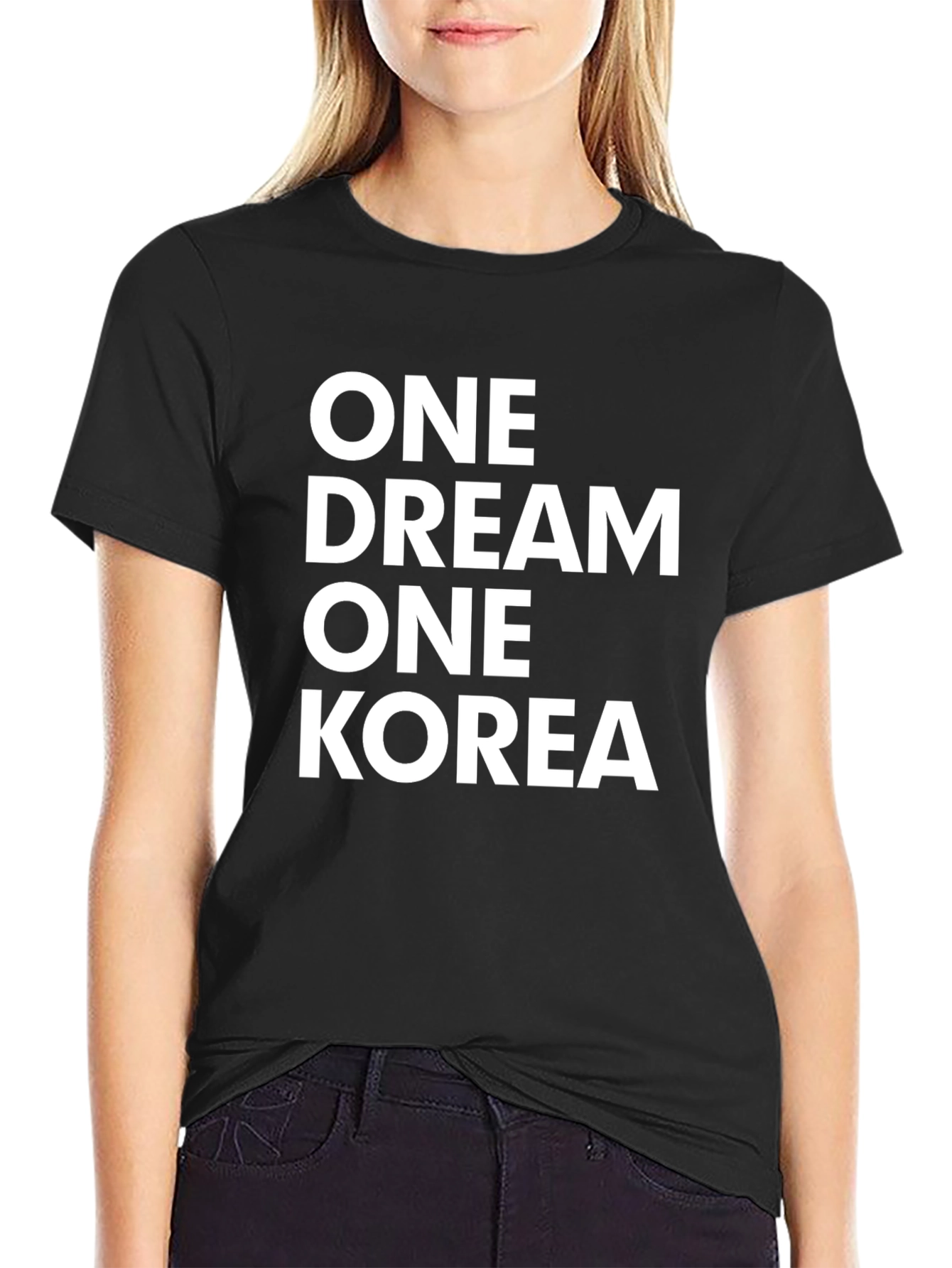 One Dream One Korea Black Graphic Tee