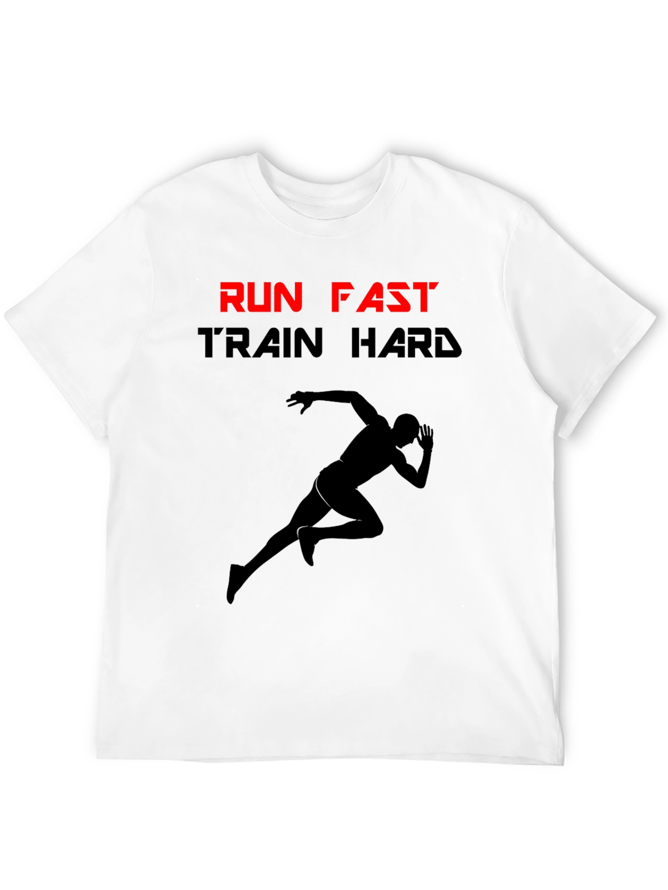 Run Fast Train Hard Black Graphic Tee