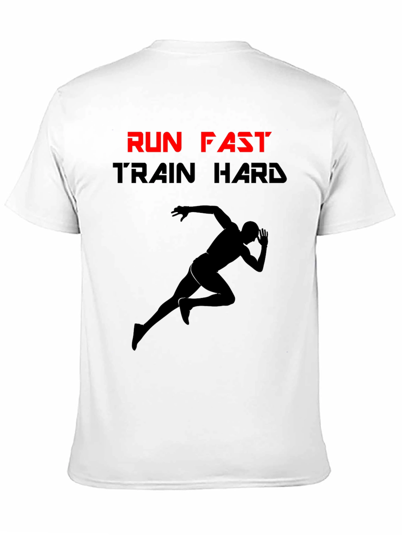 Run Fast Train Hard Black Graphic Tee