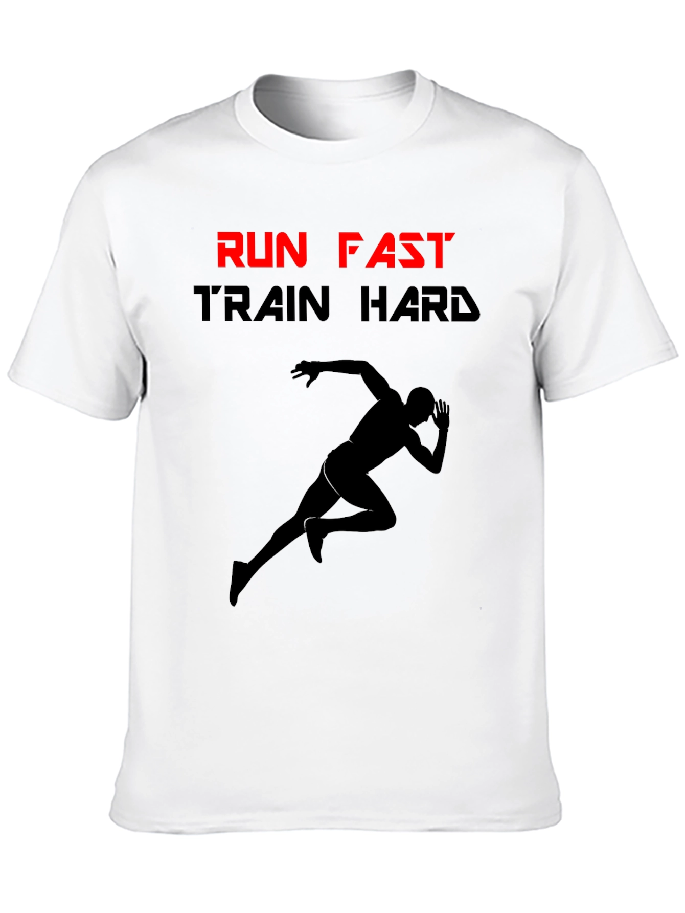 Run Fast Train Hard Black Graphic Tee