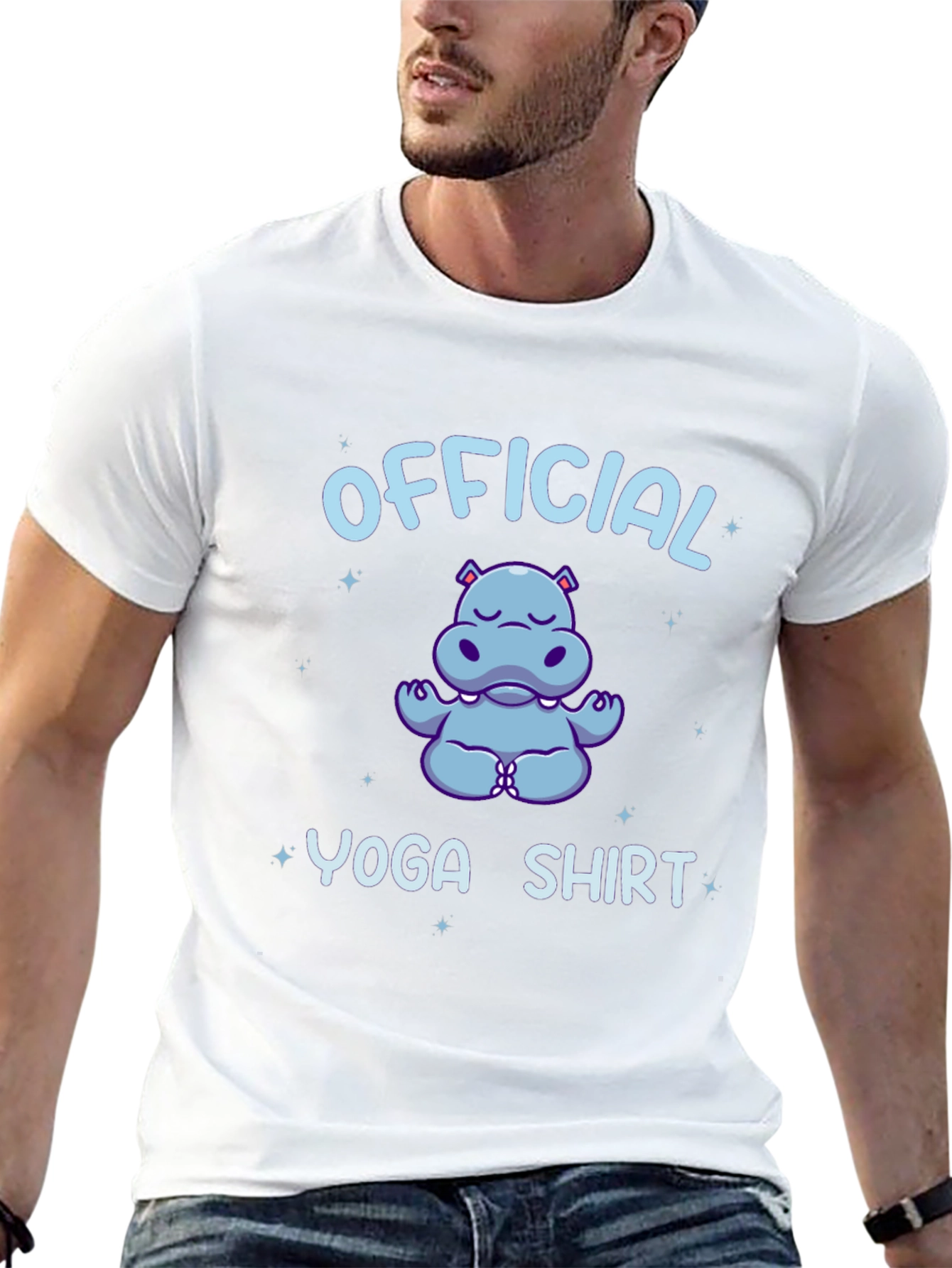 Official Yoga Shirt - Hippo Meditating Design