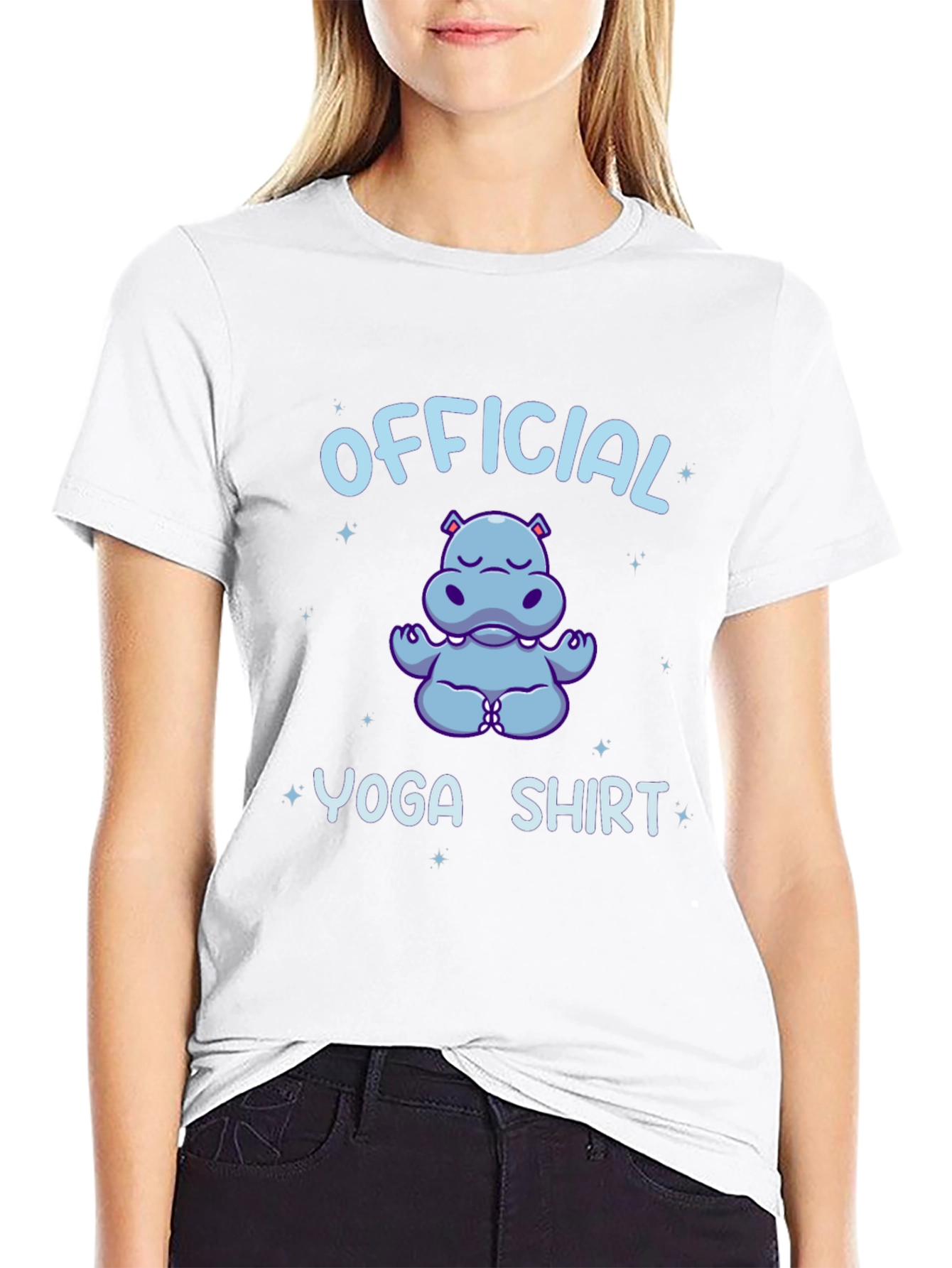 Official Yoga Shirt - Hippo Meditating Design