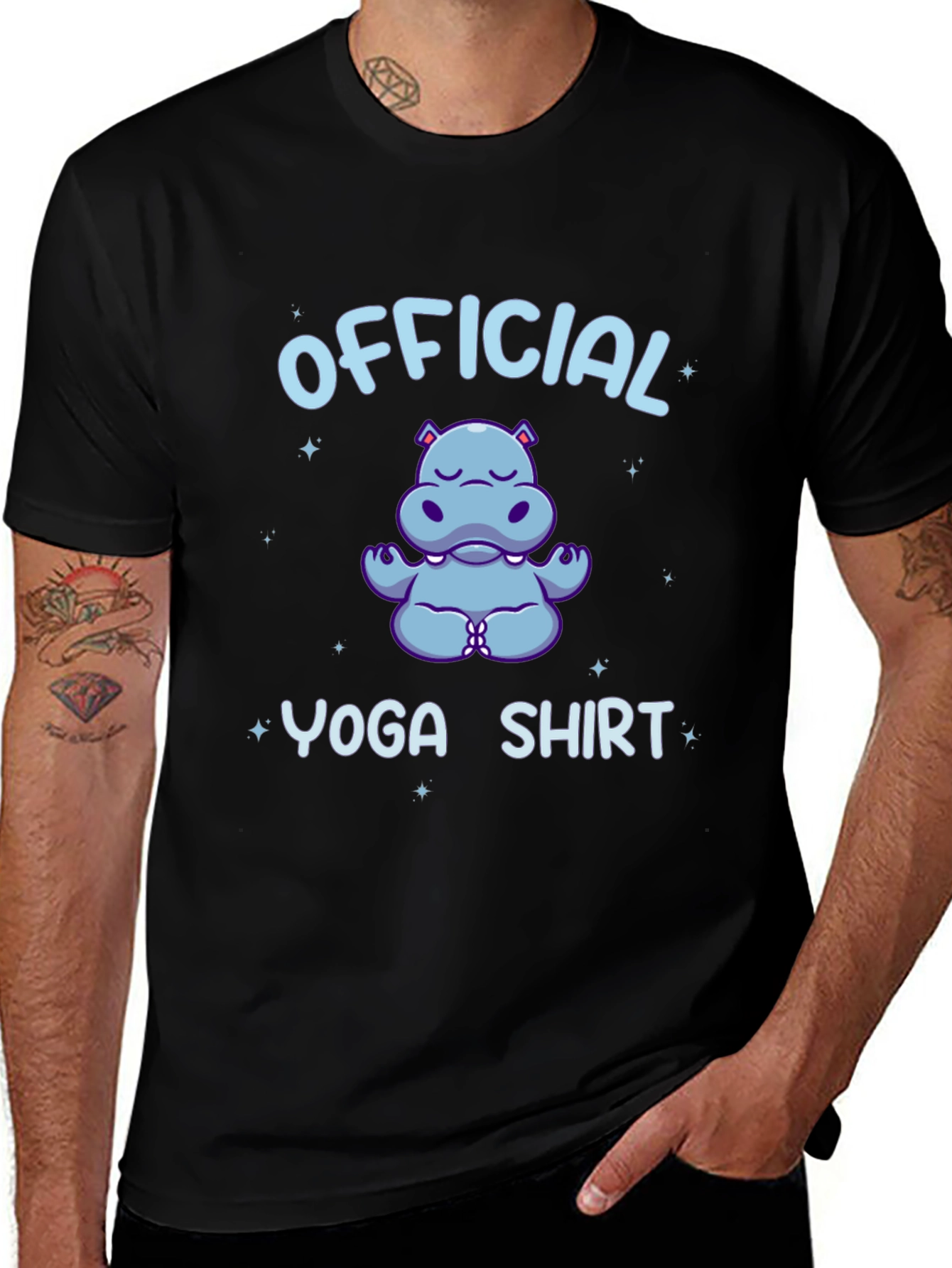 Official Yoga Shirt - Hippo Meditating Design