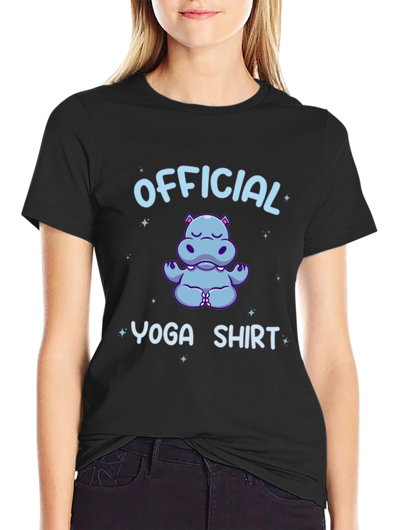 Official Yoga Shirt - Hippo Meditating Design