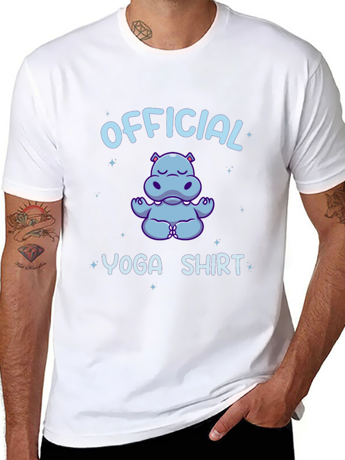 Official Yoga Shirt - Hippo Meditating Design