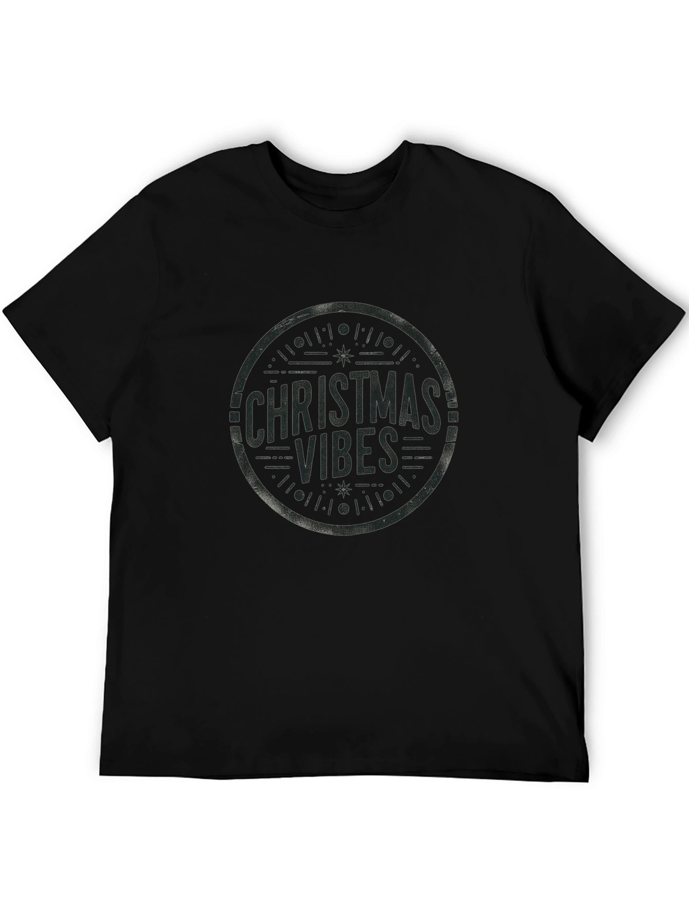 Christmas Vibes Graphic Tee - Black
