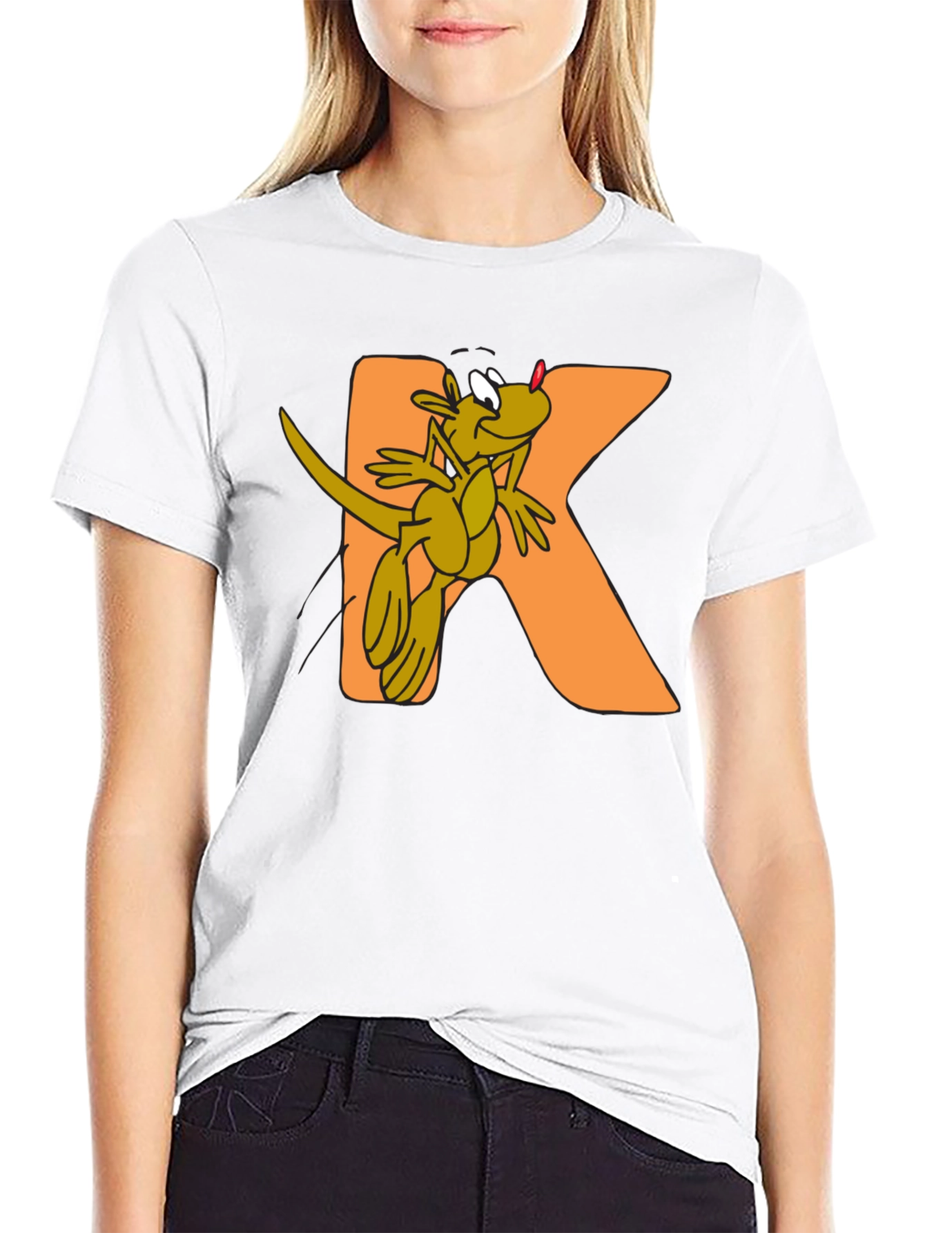 Kangaroo Kidz Black Cotton Graphic Tee