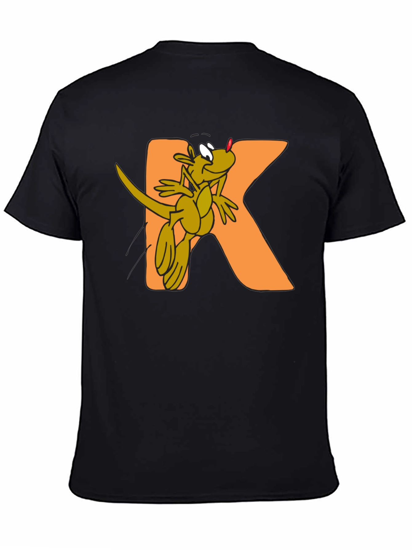 Kangaroo Kidz Black Cotton Graphic Tee
