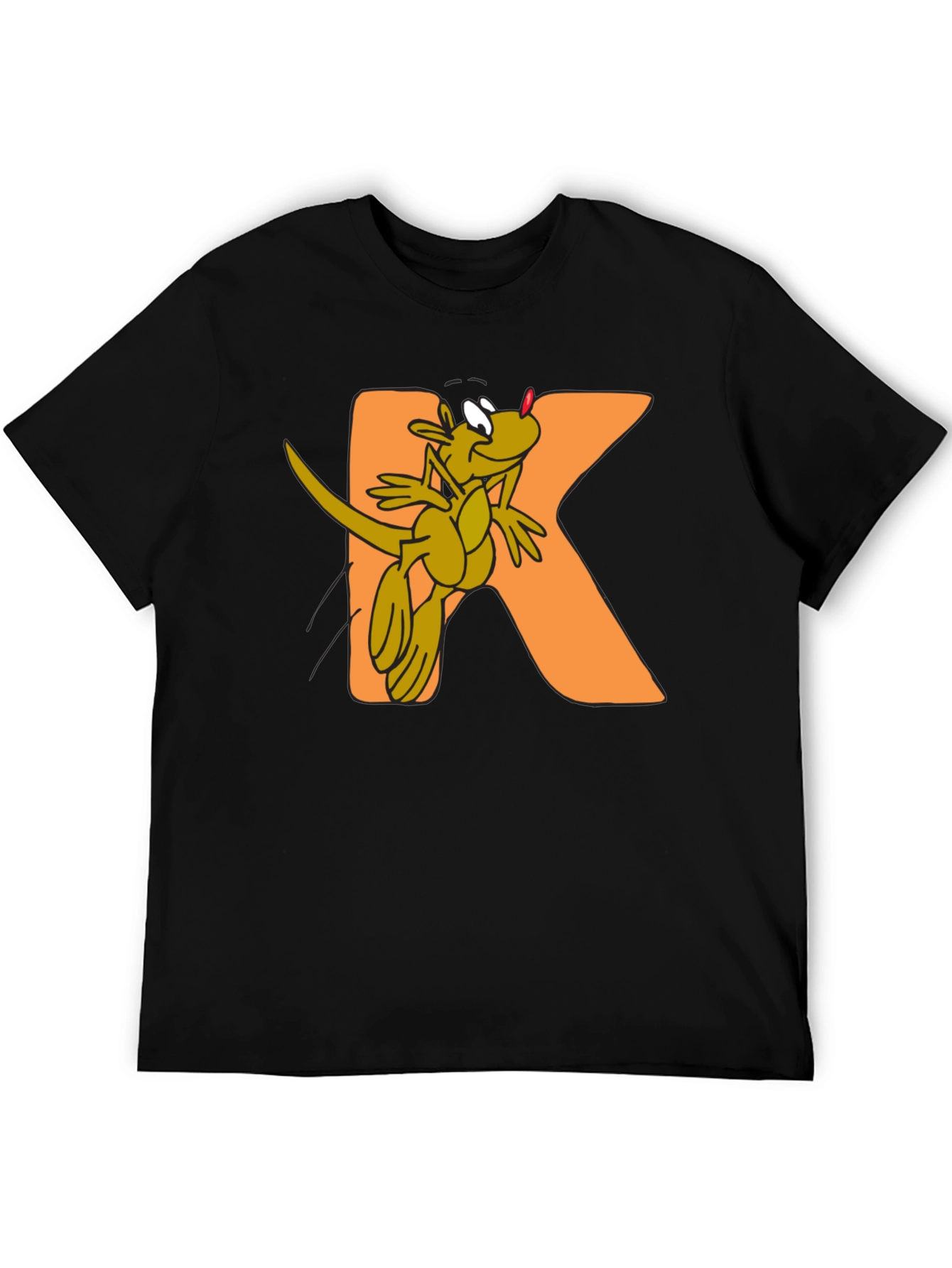 Kangaroo Kidz Black Cotton Graphic Tee