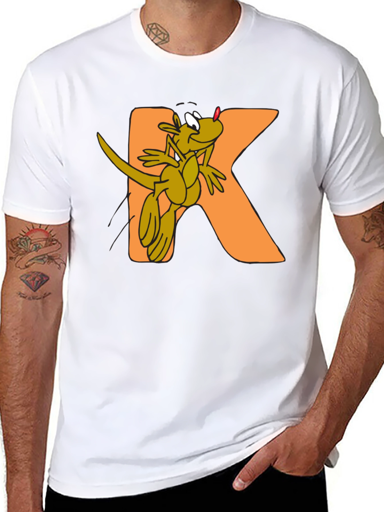 Kangaroo Kidz Black Cotton Graphic Tee
