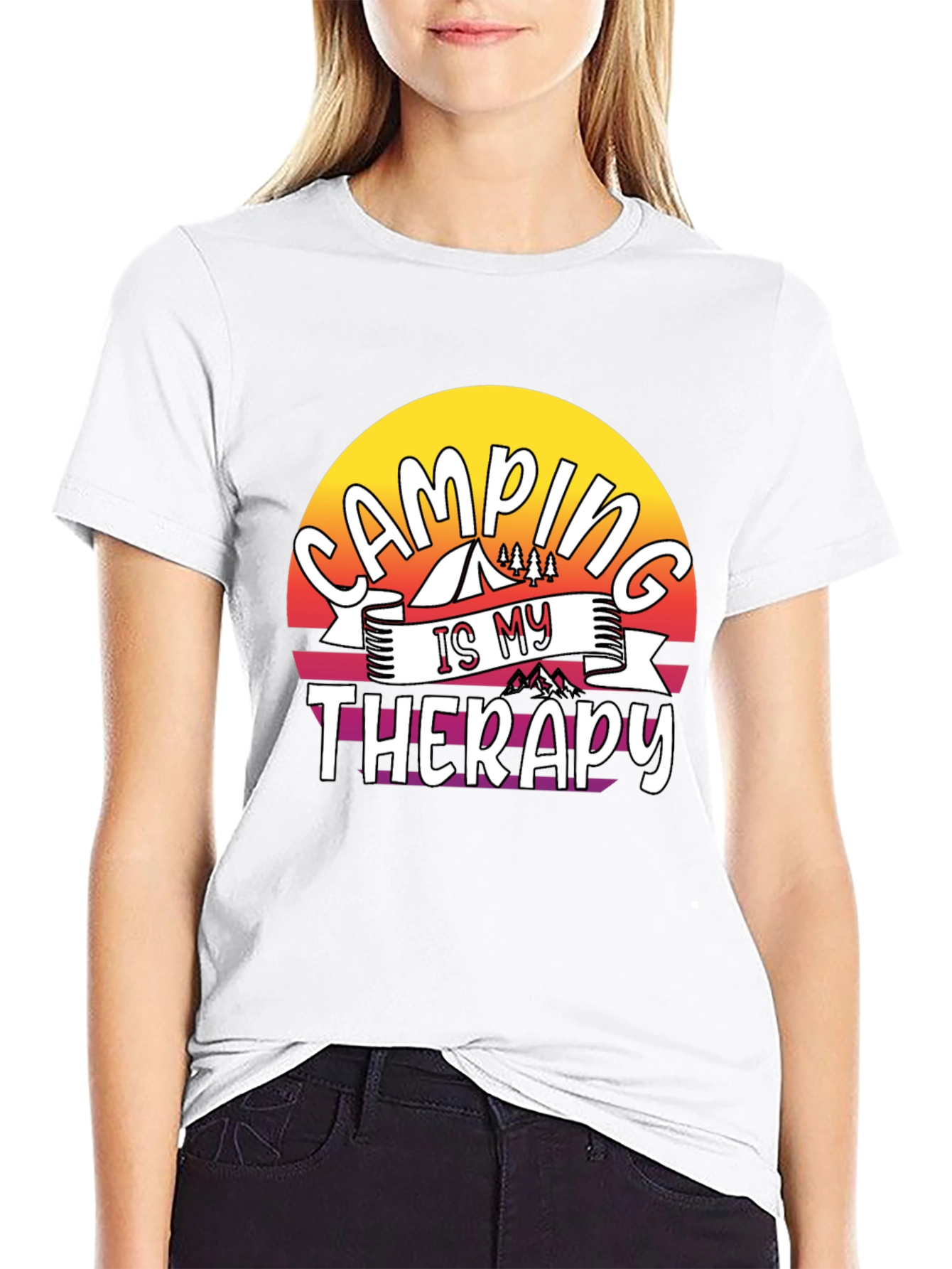 Camping is My Therapy Graphic Tee