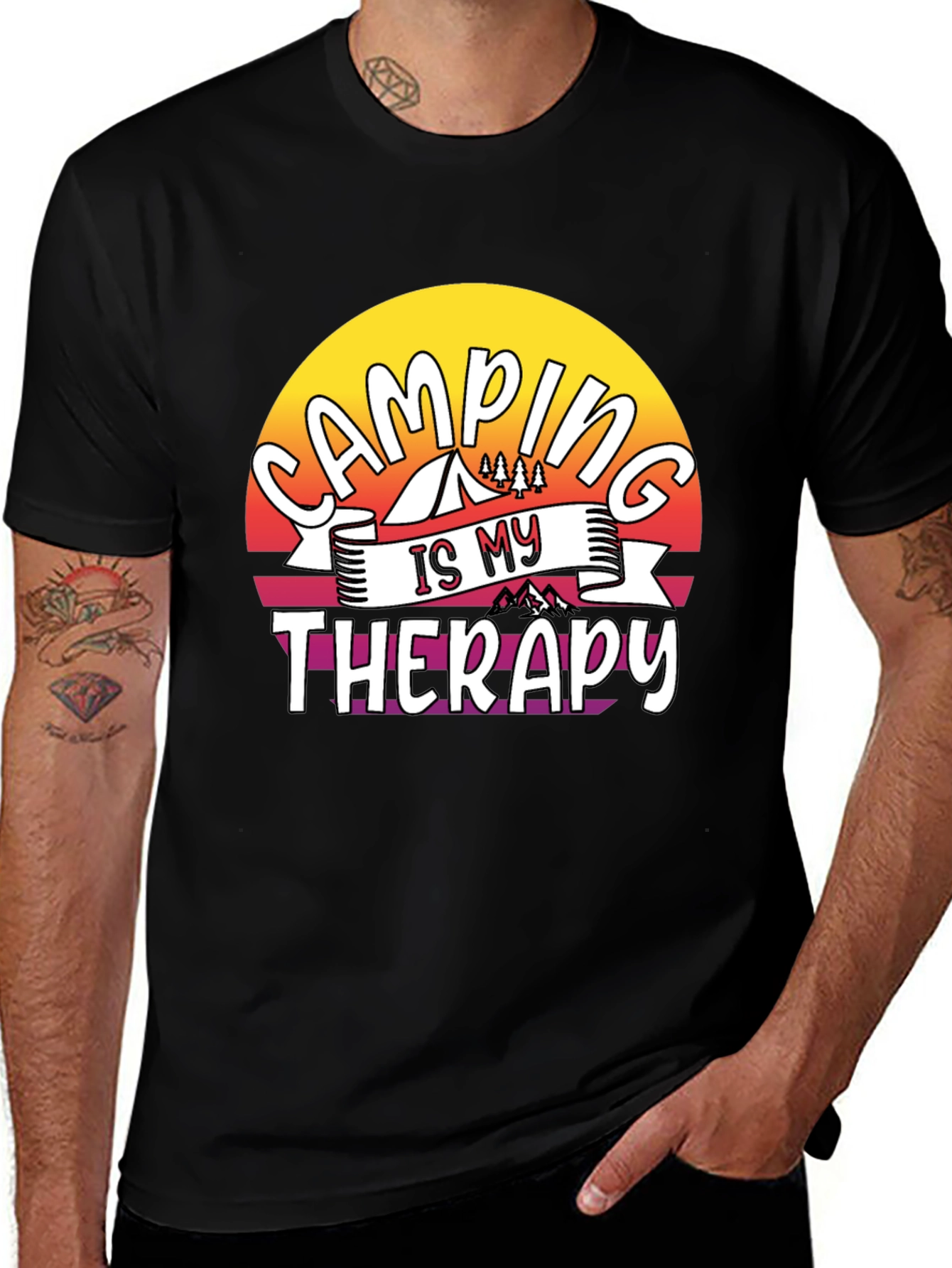 Camping is My Therapy Graphic Tee