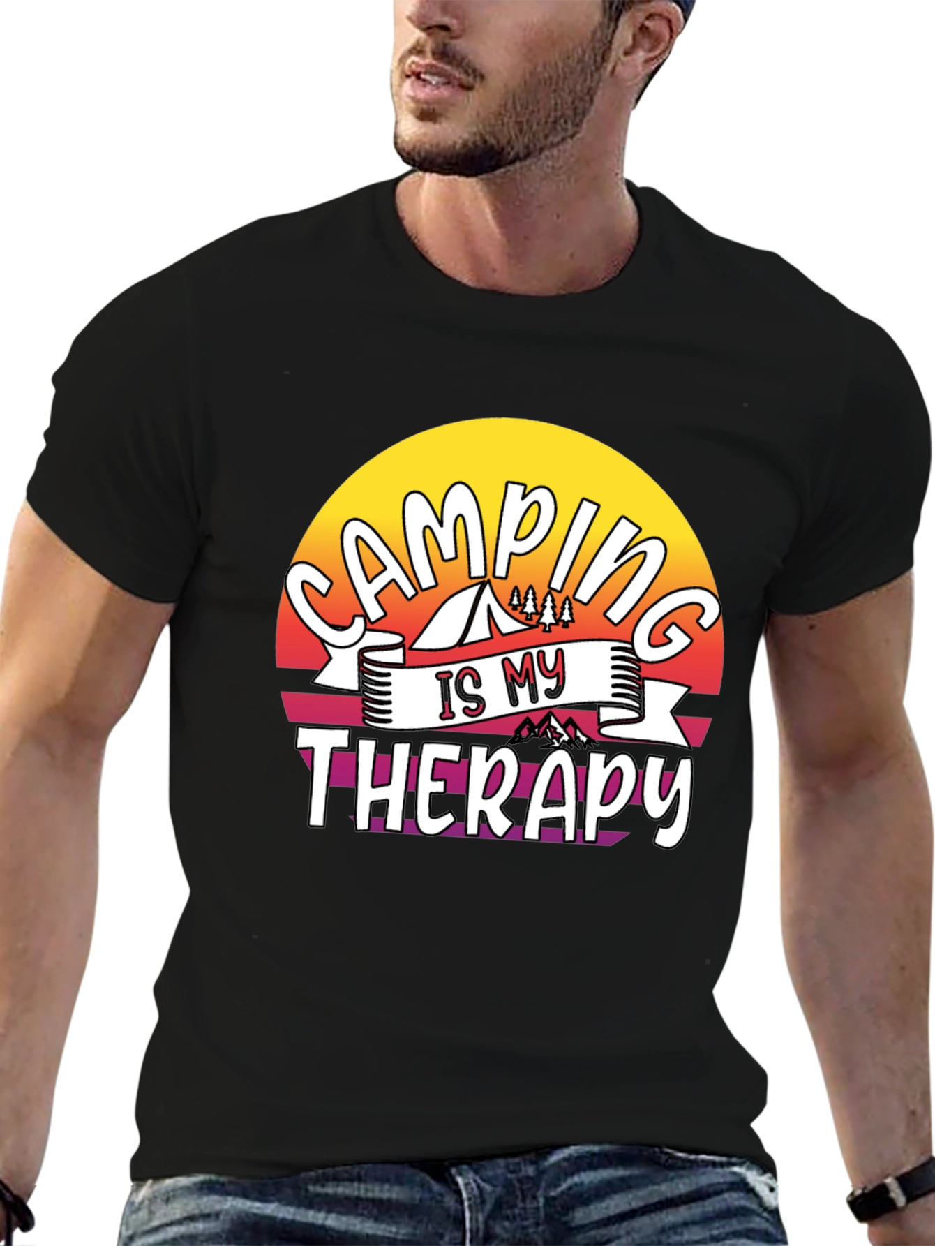 Camping is My Therapy Graphic Tee