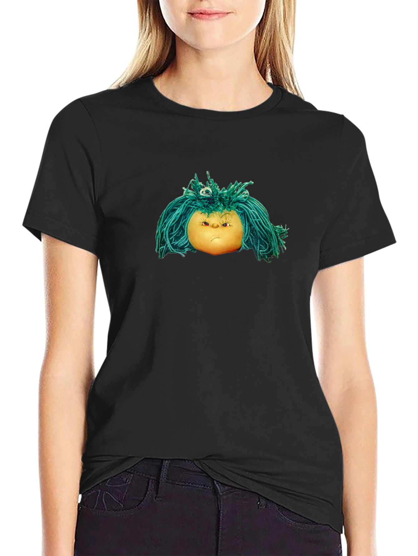 Grumpy Doll Graphic Tee - Soft Cotton Blend